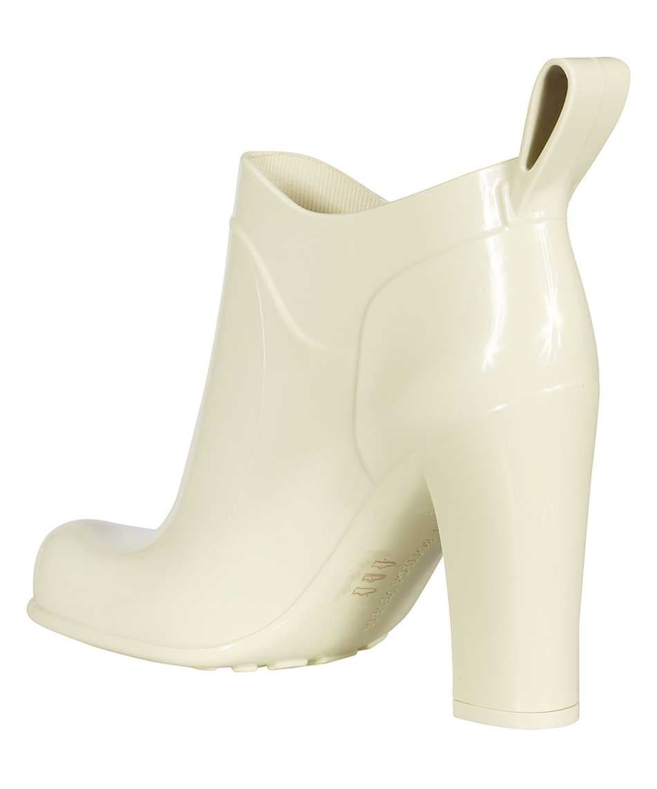 BOTTEGA VENETA Shine Rubber Boots with Block Heel and Square Toe