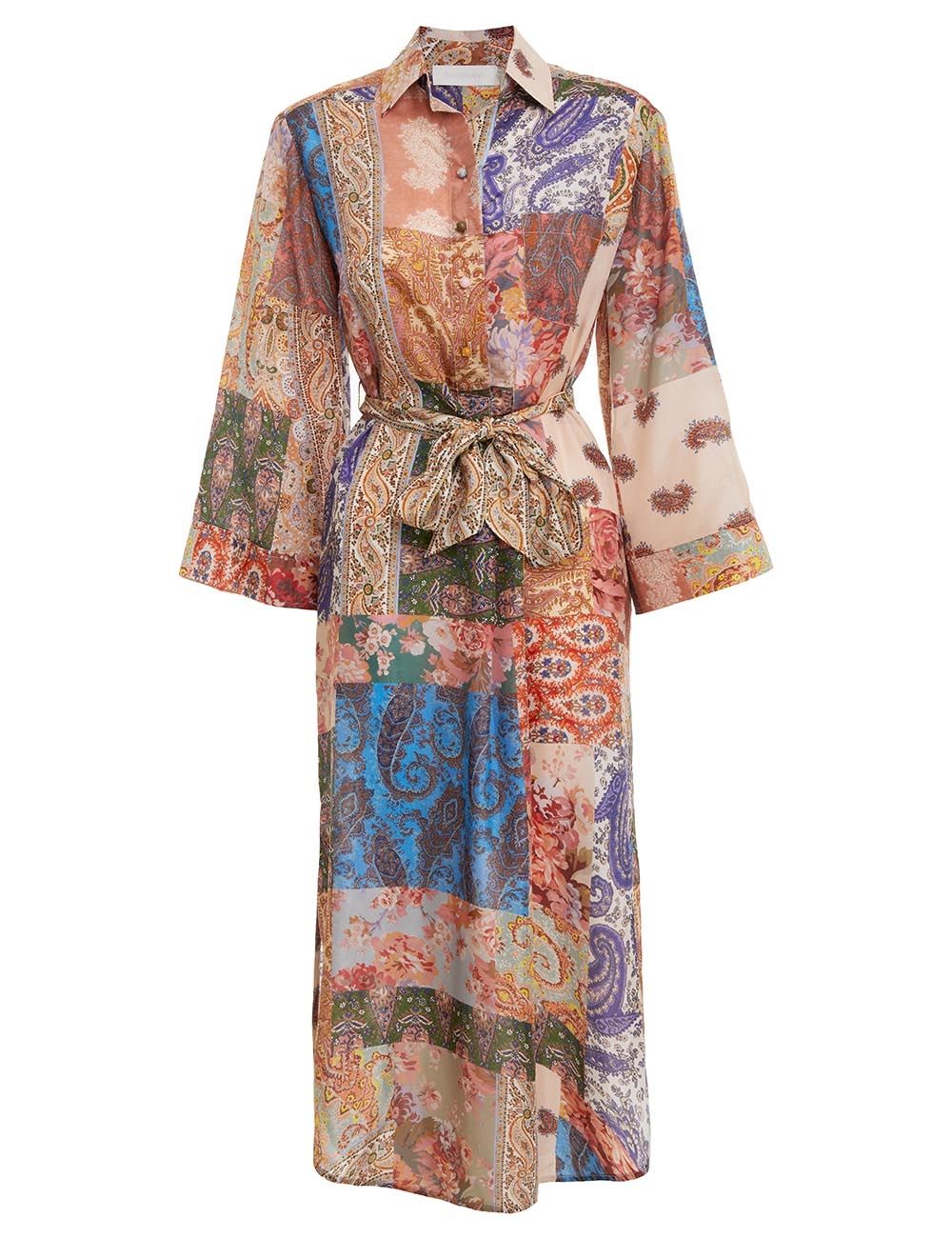 ZIMMERMANN Devi Midi Shirt Dress for Women - Fall/Winter 2023
