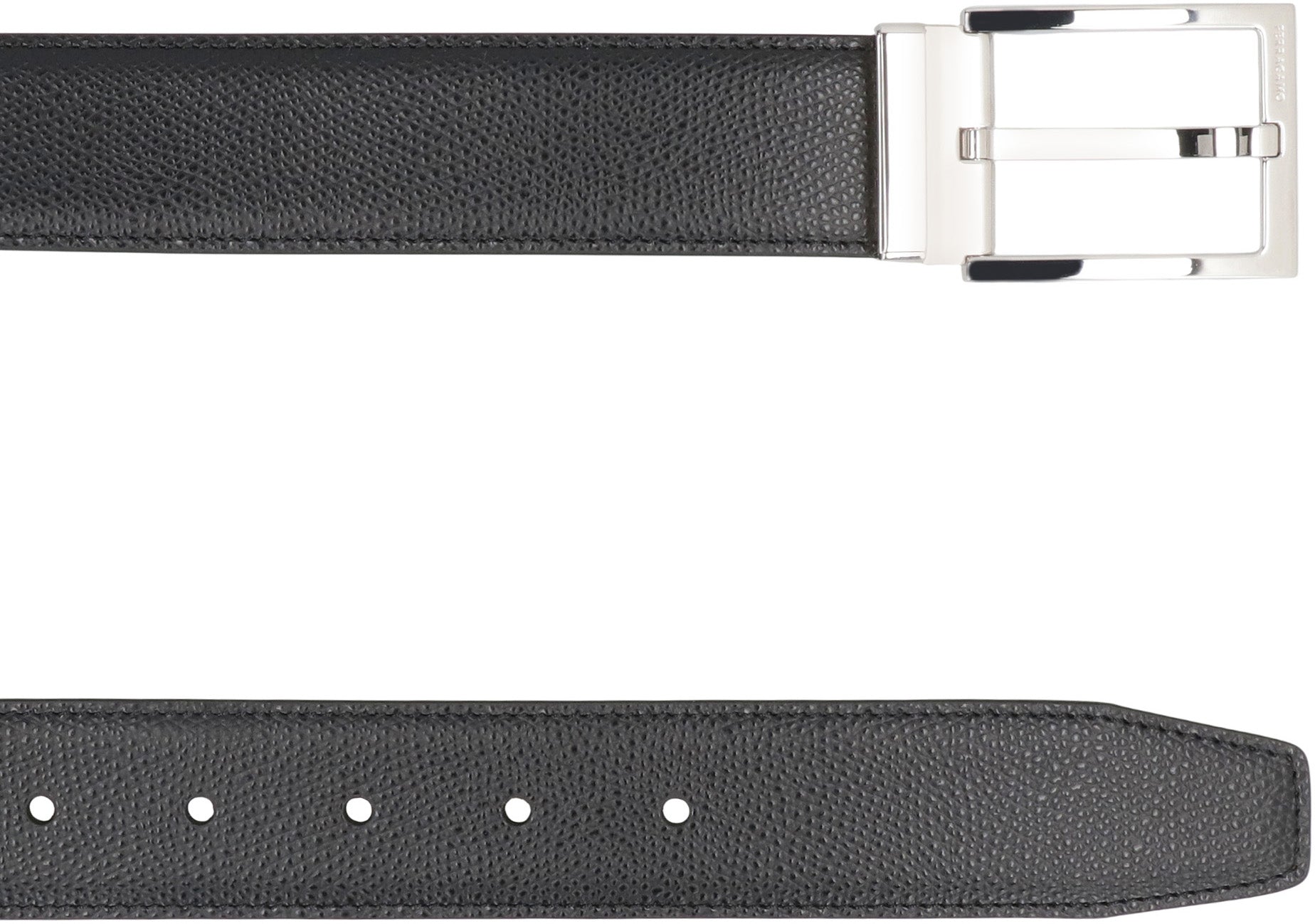 Ferragamo Reversible Leather Belt with Gancini Hook - 3.5 cm Height
