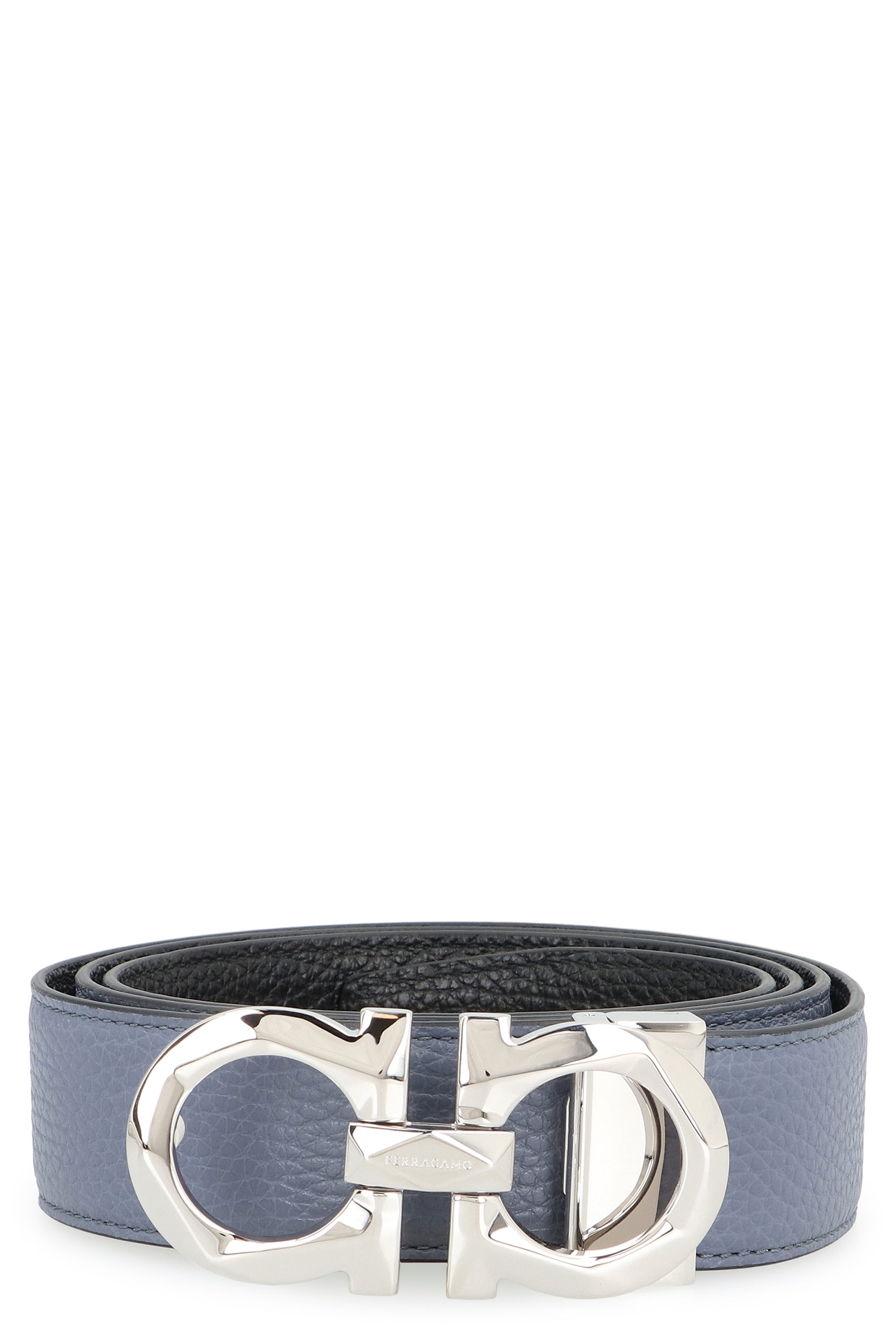 Ferragamo Reversible Leather Belt with Gancini Hook - 3.5 cm Height