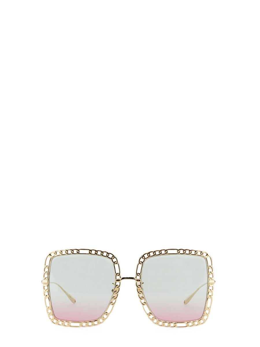 GUCCI Rectangle Sunglasses with Chain for Women