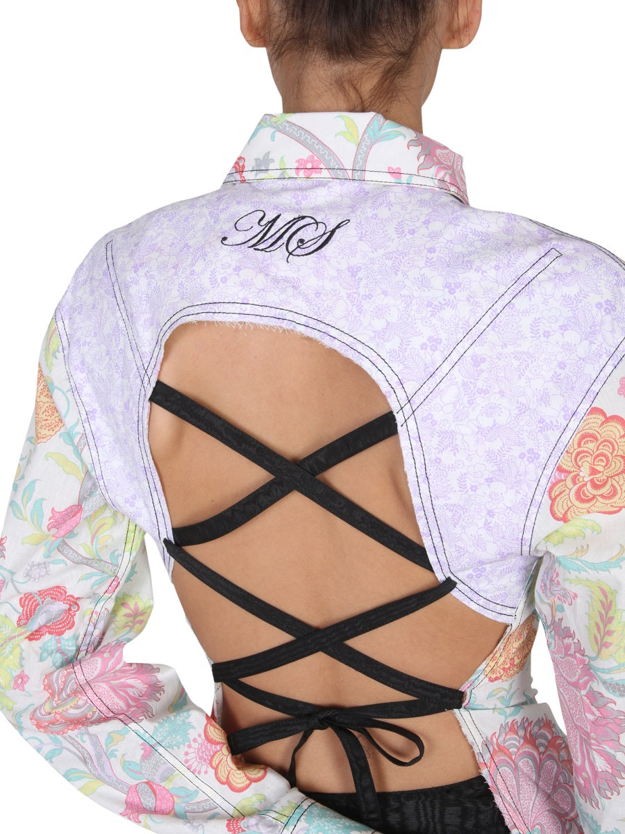 MARINE SERRE Floral Print Shirt with Classic Collar for Women