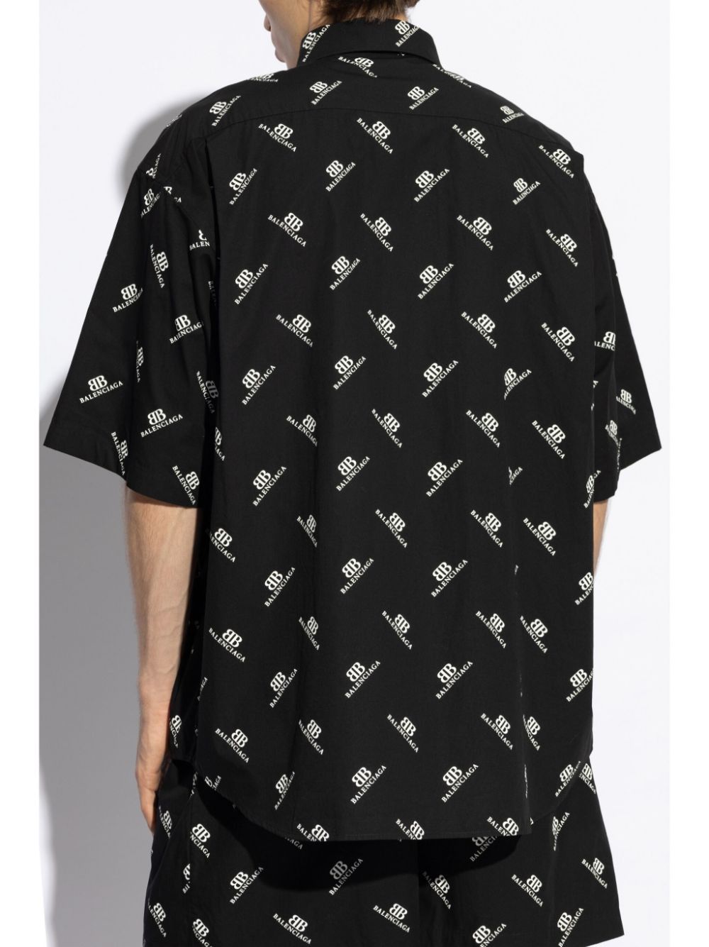 BALENCIAGA Large Fit Button-Up Shirt for Men