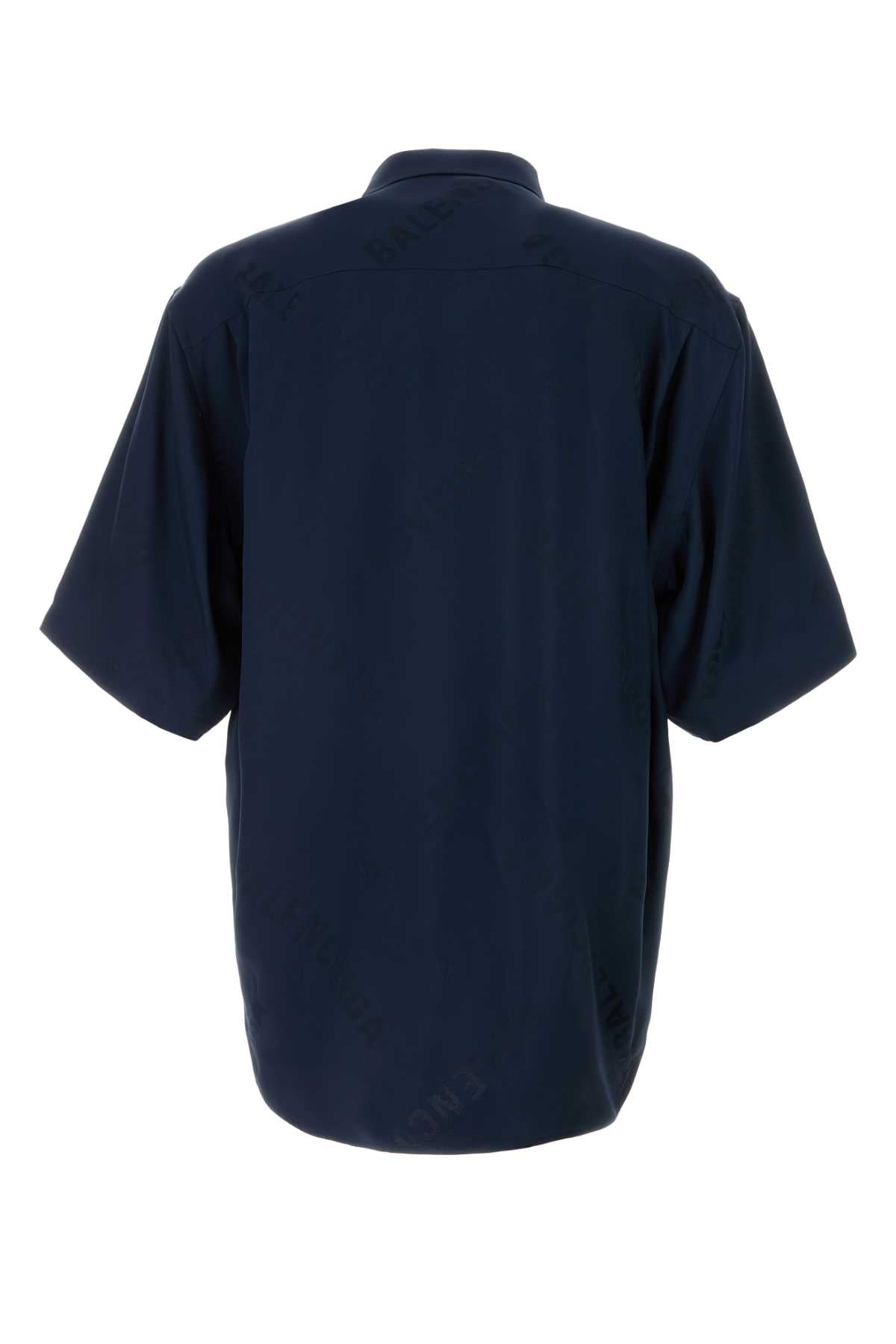 BALENCIAGA Men's Oversize Mini Viscose Shirt