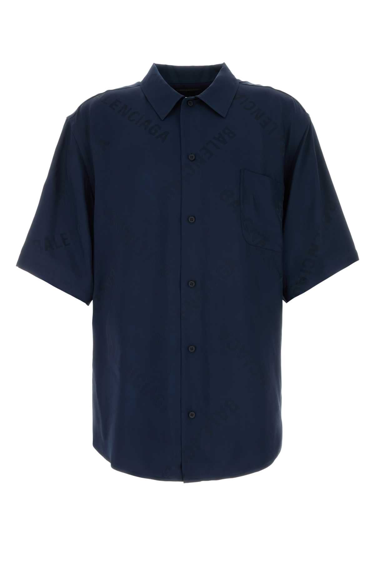 BALENCIAGA Men's Oversize Mini Viscose Shirt