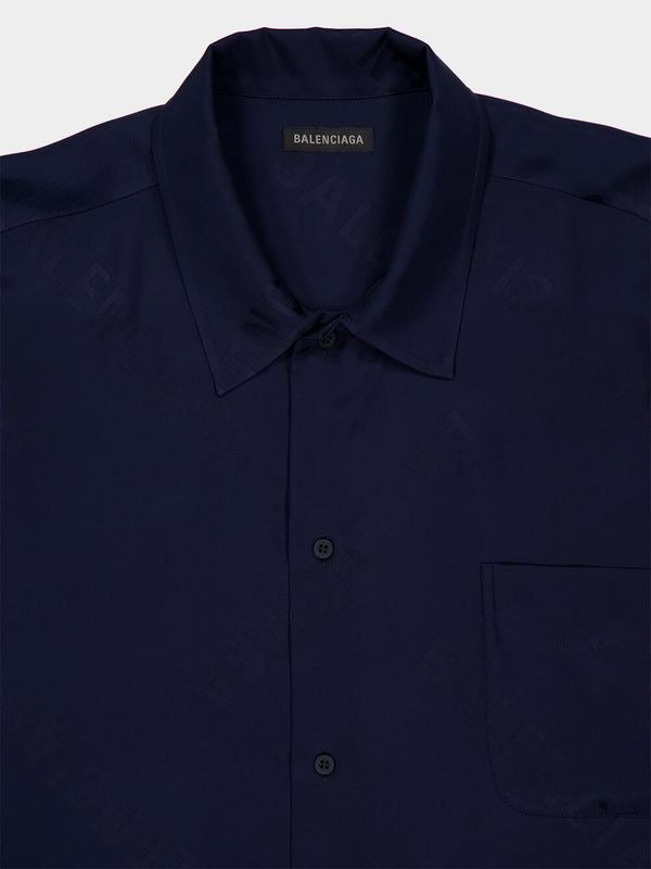BALENCIAGA Men's Oversize Mini Viscose Shirt