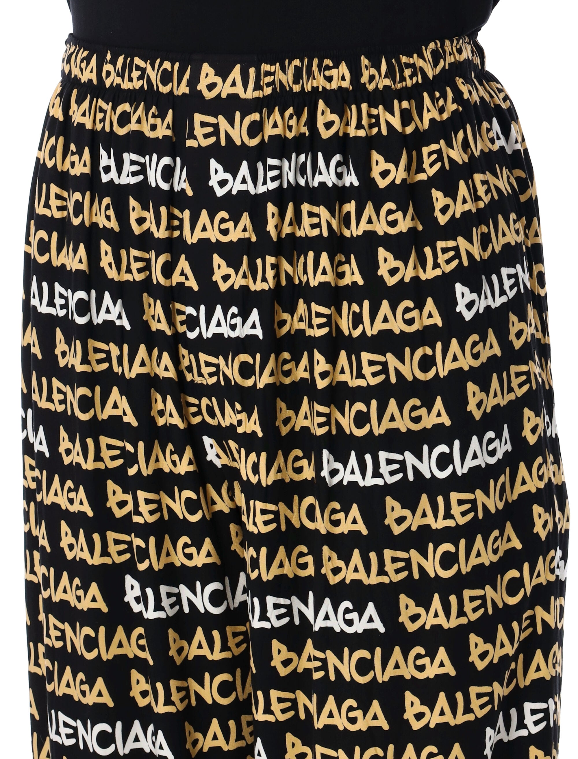 BALENCIAGA Allover Logo Wide Leg Pants - Size 48
