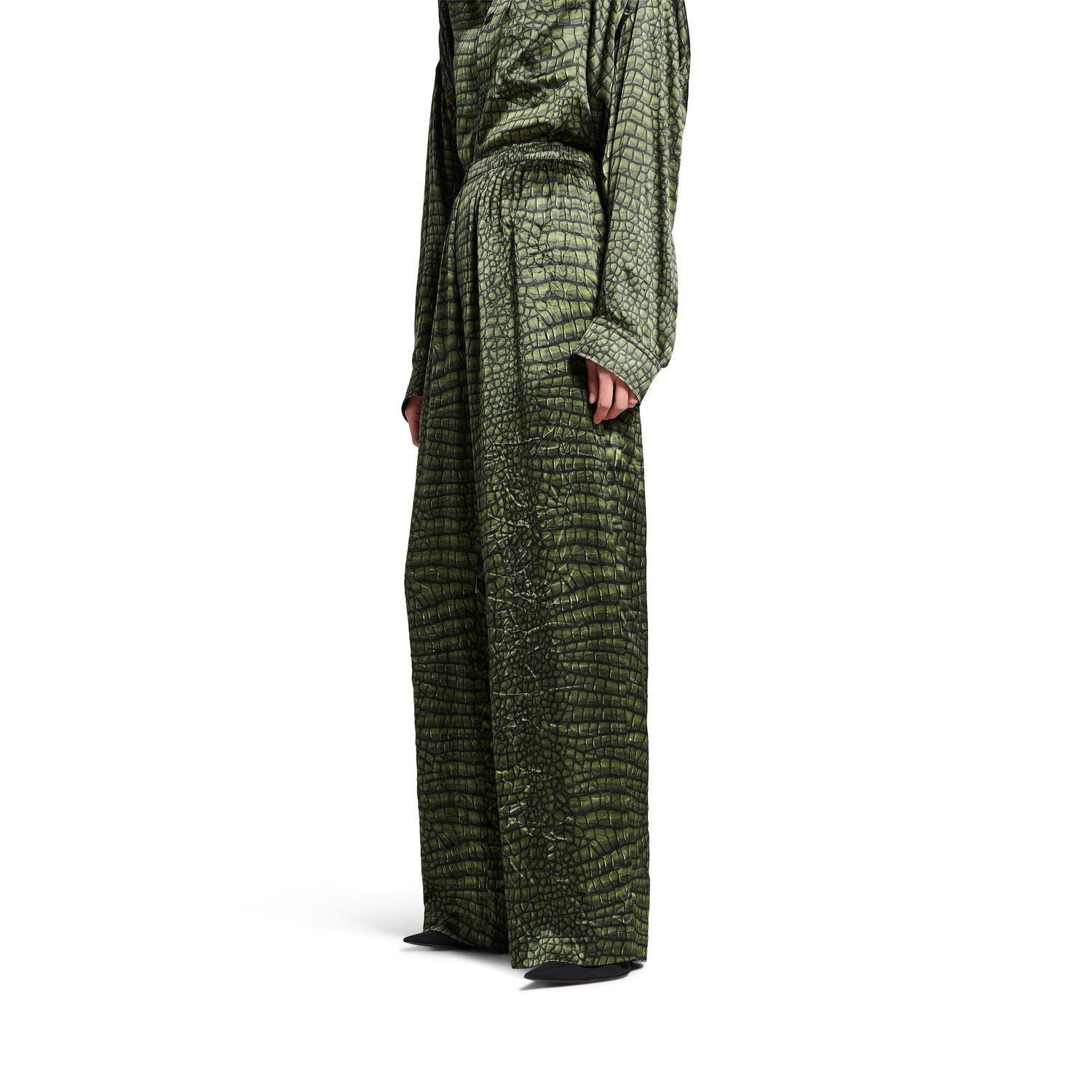 BALENCIAGA Printed Silk Pajama Pants