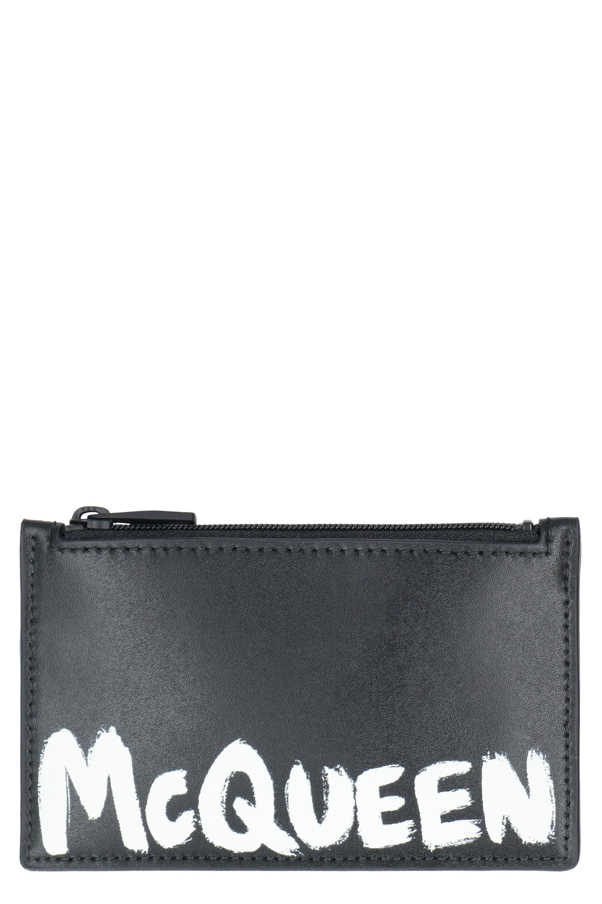 ALEXANDER MCQUEEN Mini Leather Card Holder for Men