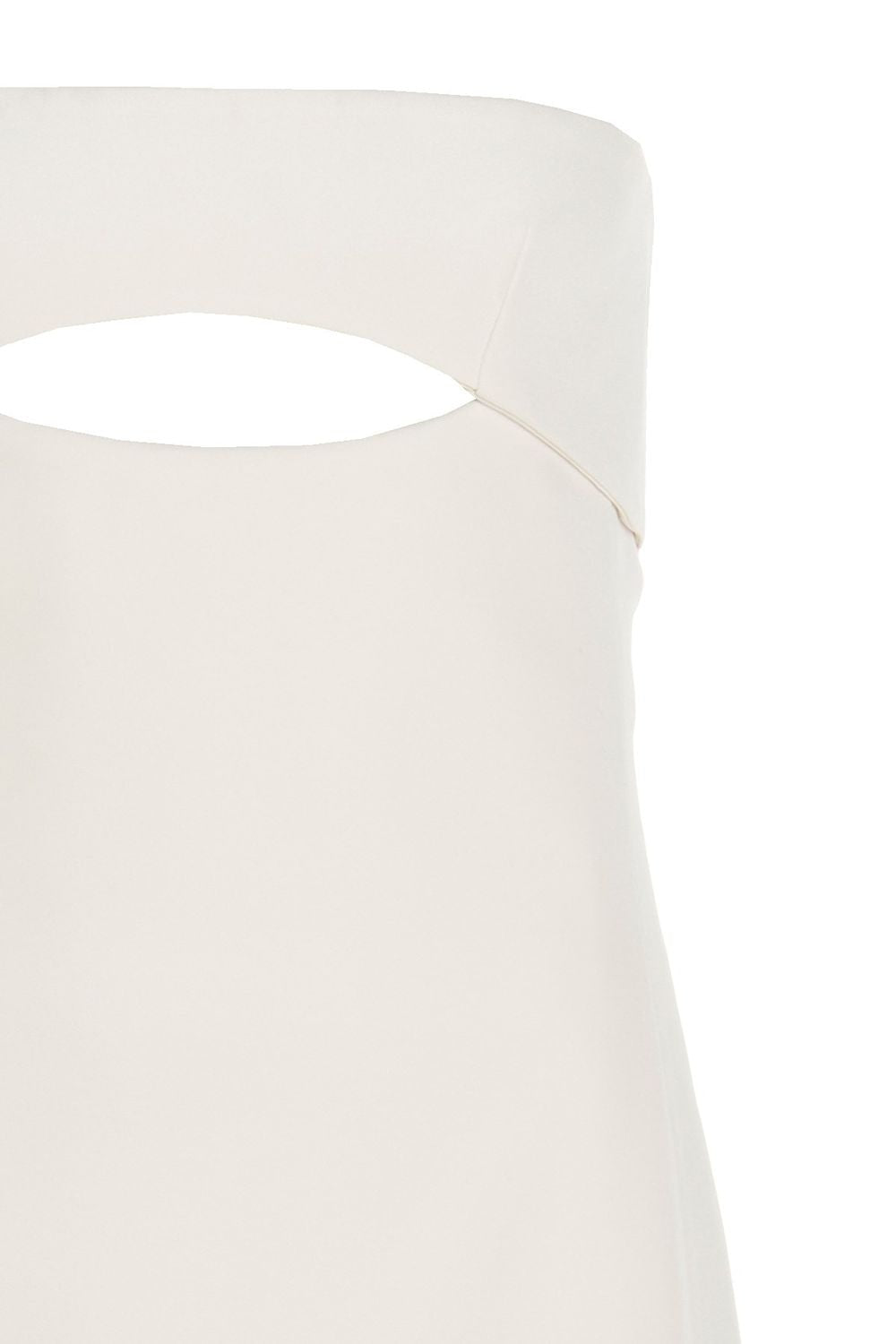 SAINT LAURENT Strapless Cut Out Midi Dress