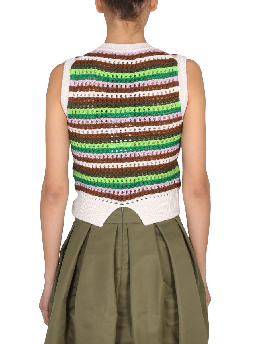 DEPARTMENT FIVE Women's Striped Wool Top