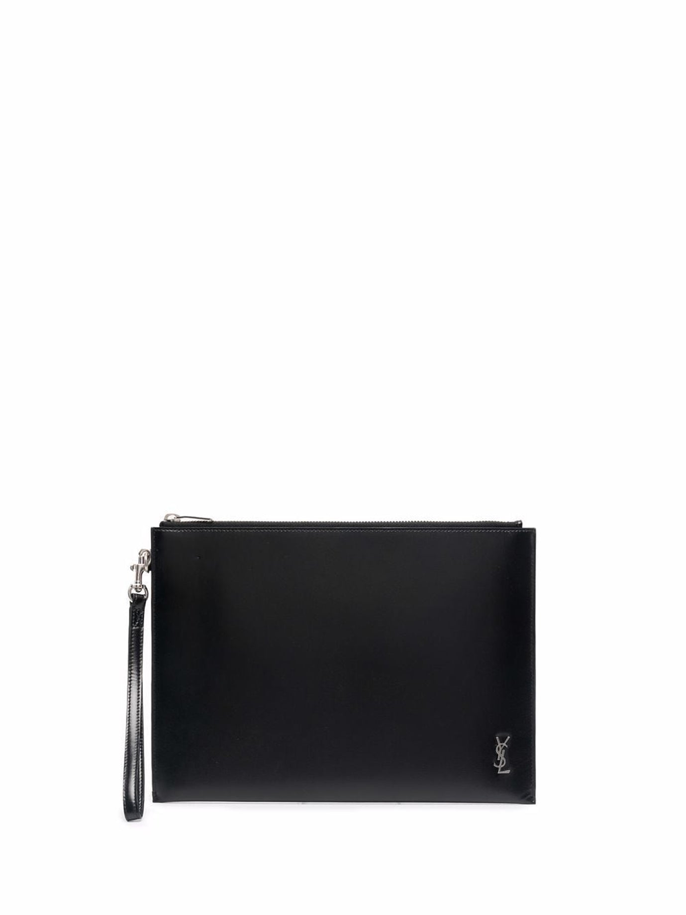 SAINT LAURENT Mini Leather Pouch Handbag