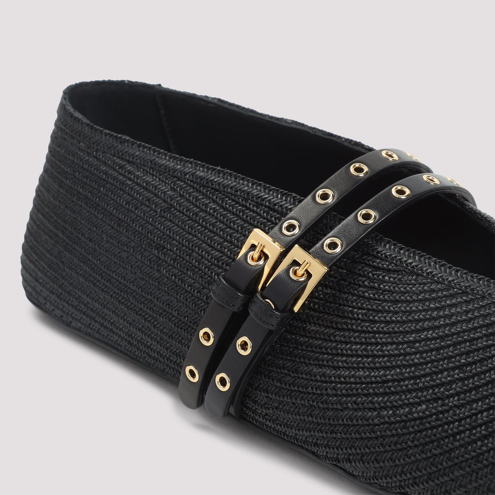 ALAÏA Mini Paper Straw Ballerinas