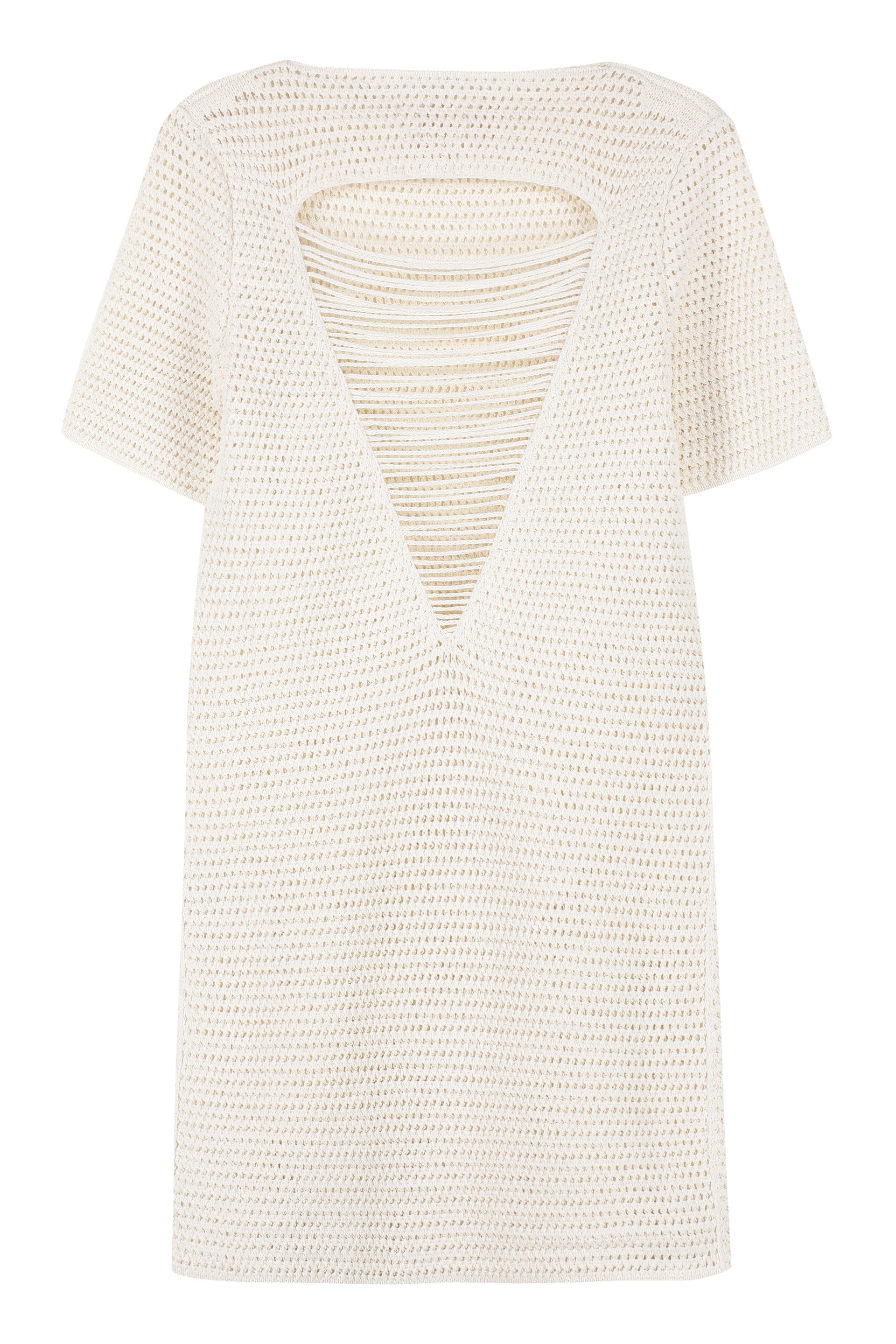 BOTTEGA VENETA Lace-Effect Knit Mini Dress