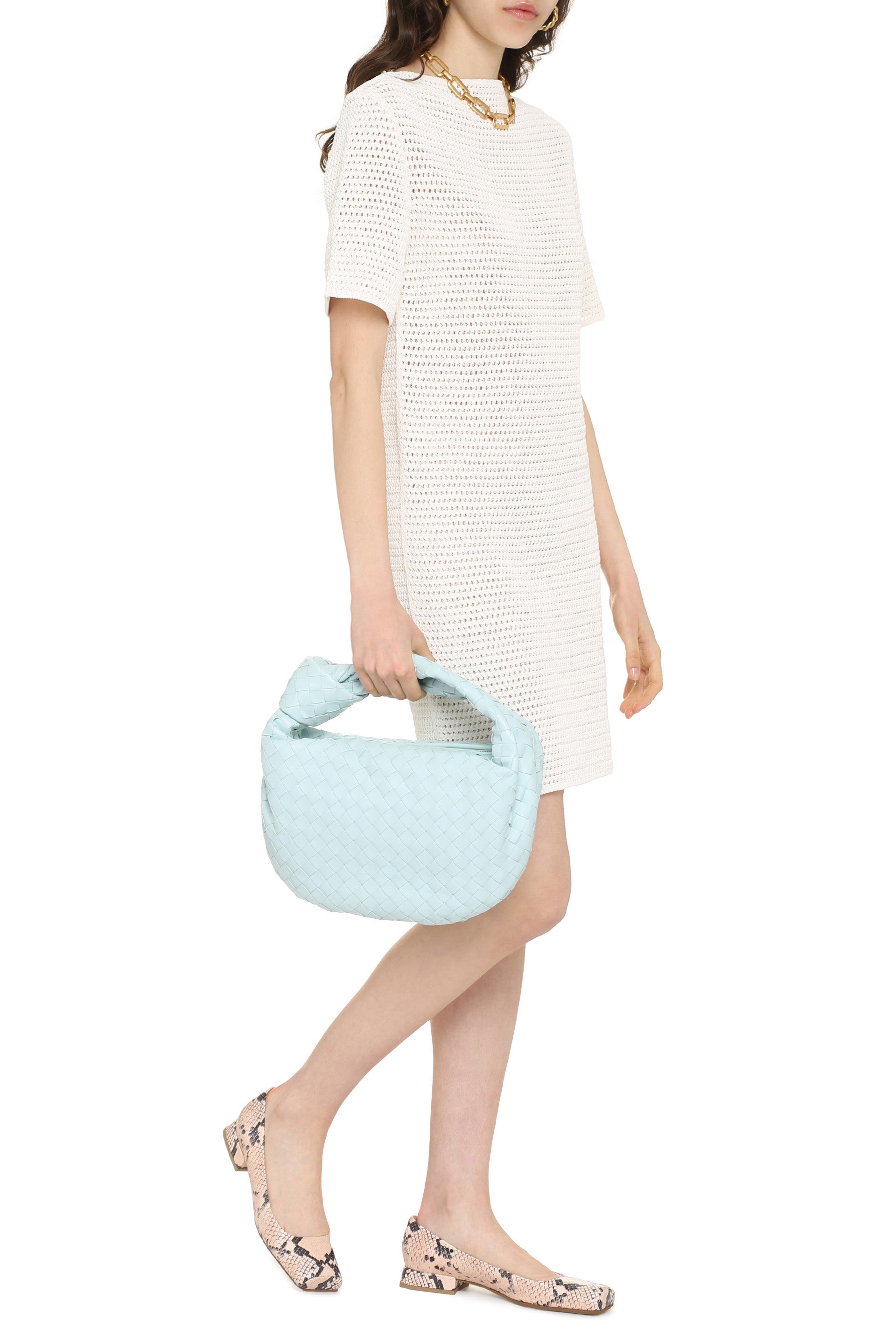 BOTTEGA VENETA Stylish Mini Crochet Dress for Women