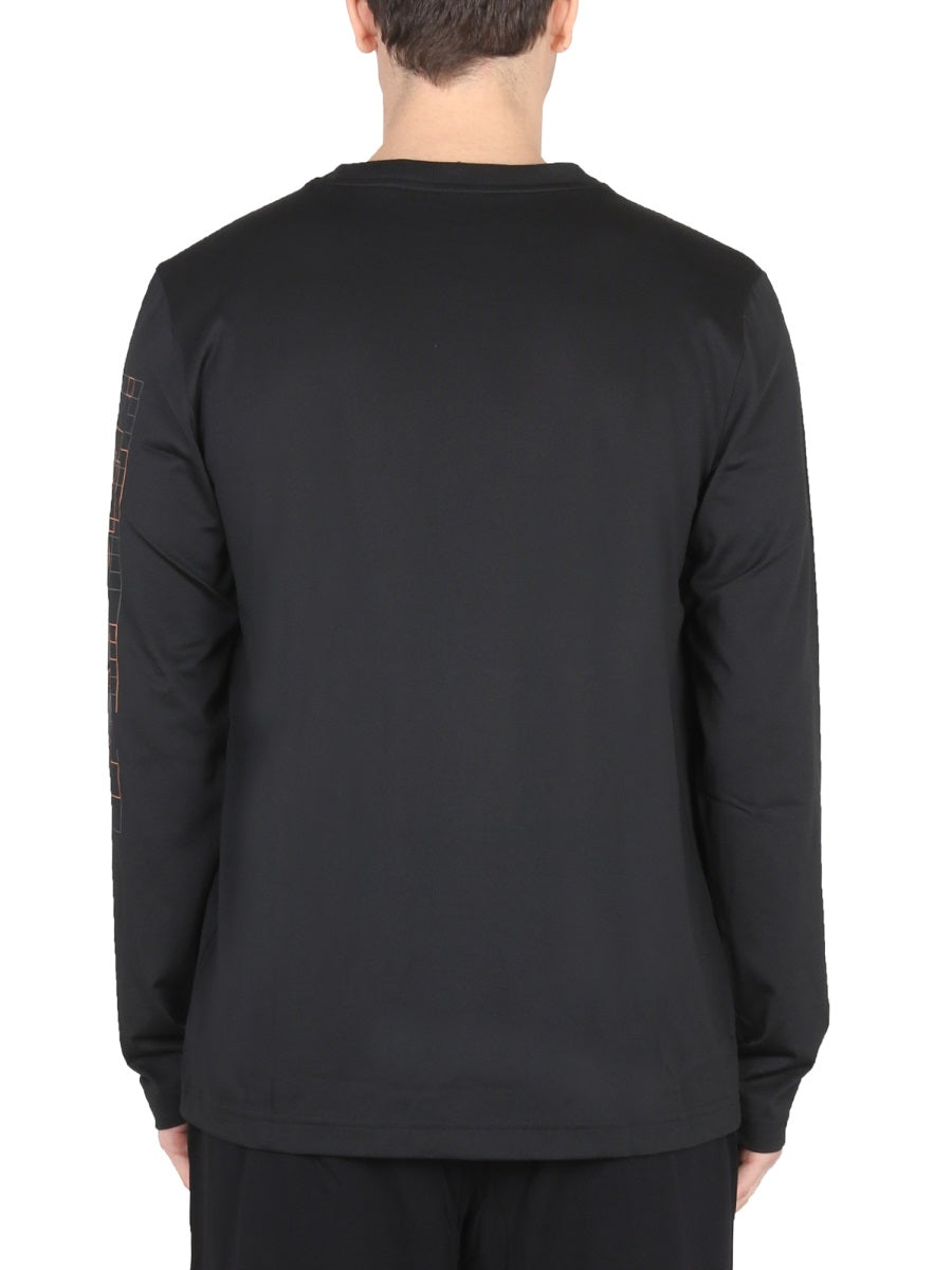 BOSS Crew-Neck Long Sleeve Logo T-Shirt