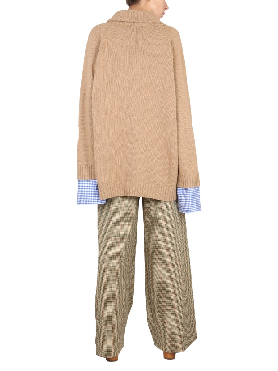 JEJIA Katherine Mini Front Button Closure Trousers