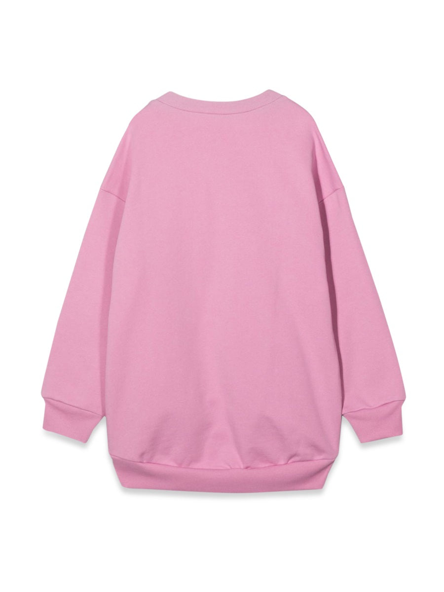 N°21 Mini Crewneck Sweatshirt with Logo and Heart