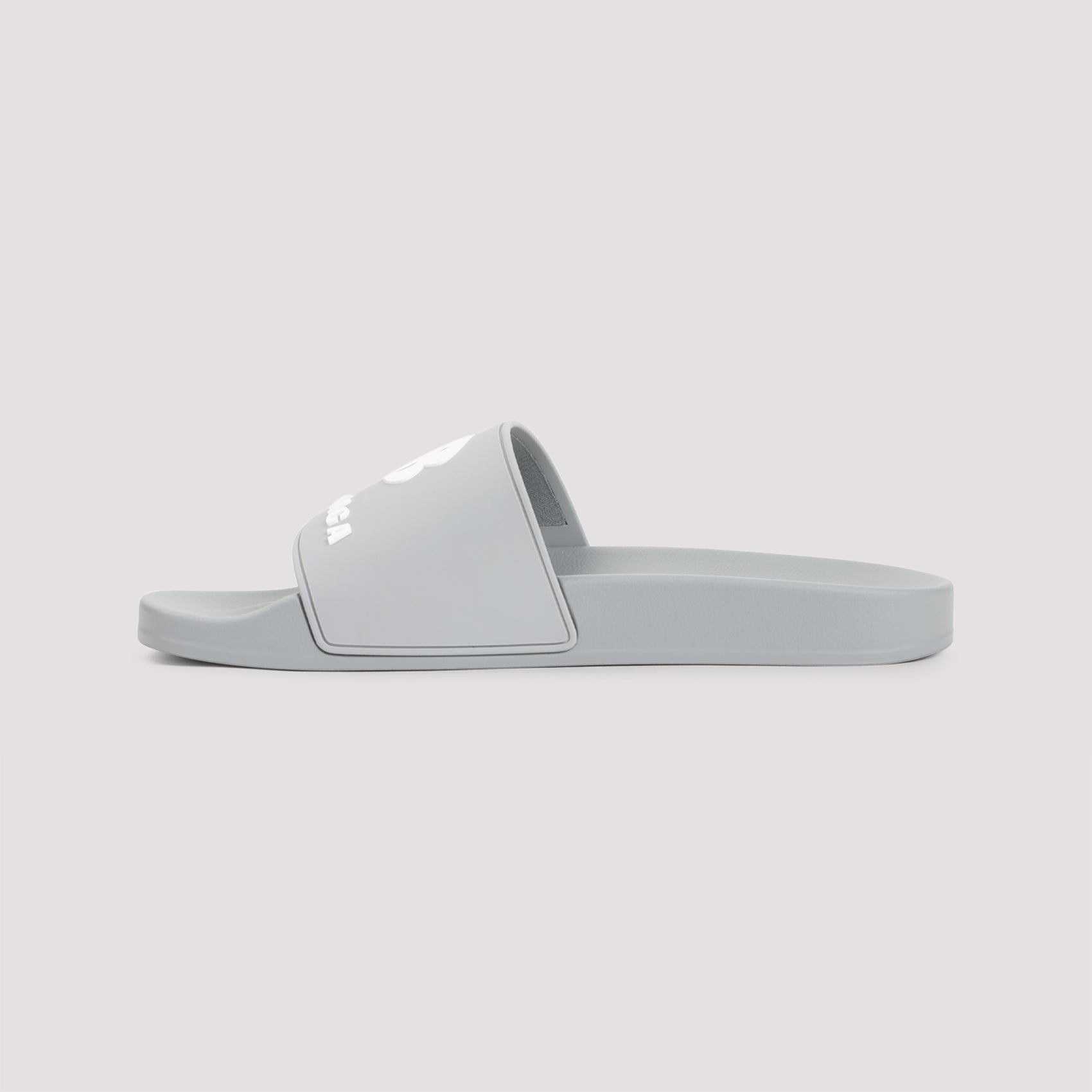 BALENCIAGA Smooth Rubber Unity Logo Sandals for Men