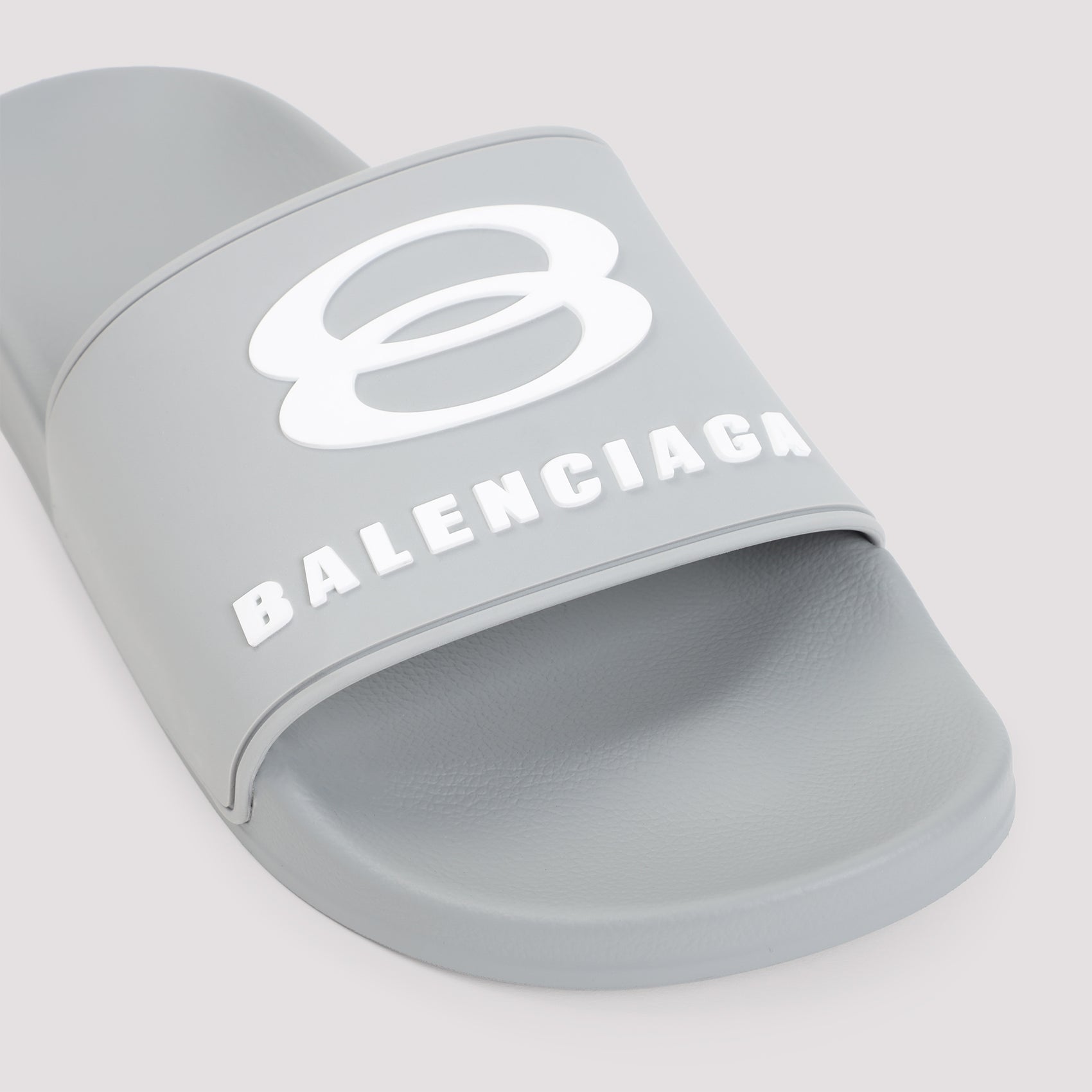 BALENCIAGA Smooth Rubber Unity Logo Sandals for Men