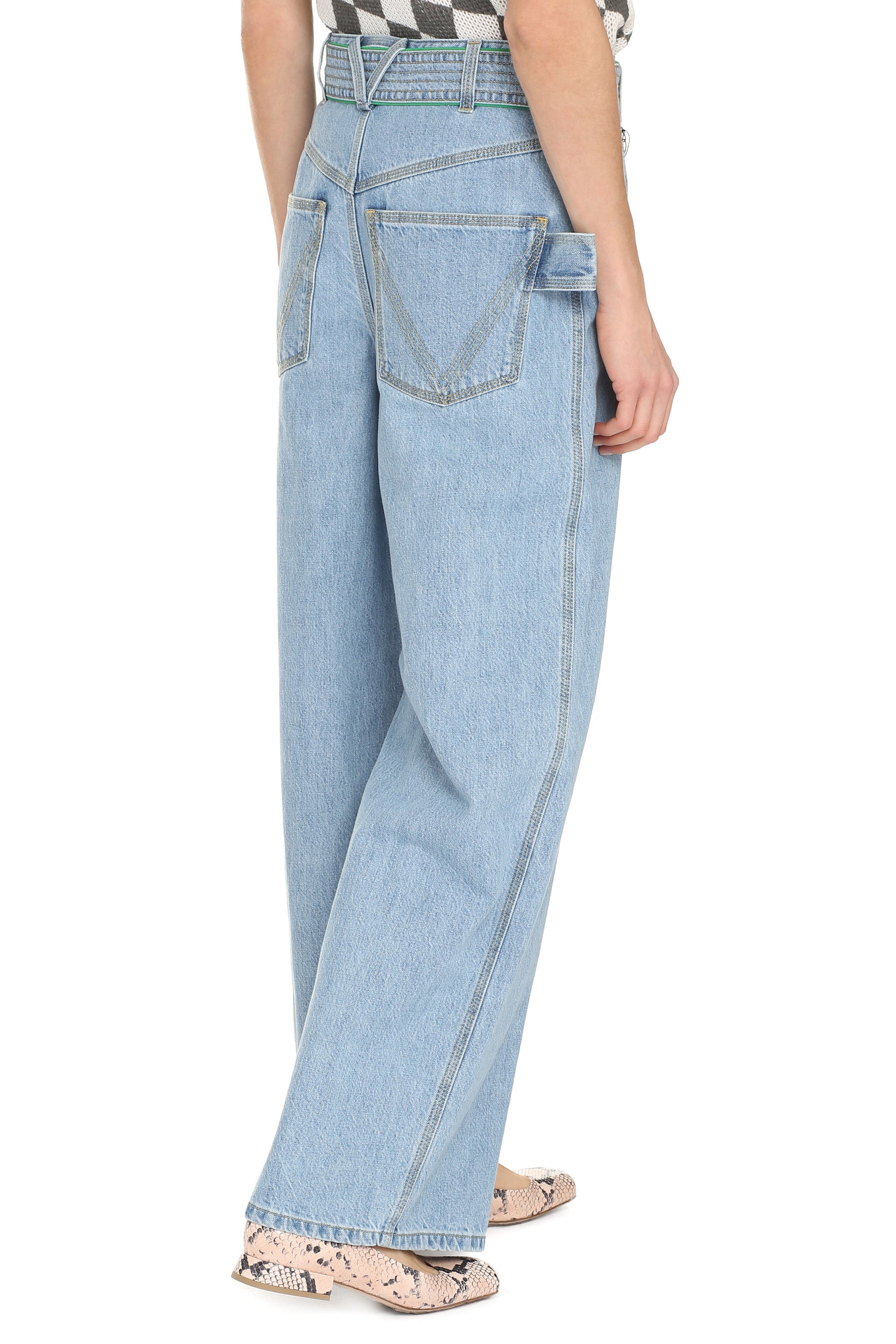 BOTTEGA VENETA Wide-Leg Jeans with Removable Belt for Women