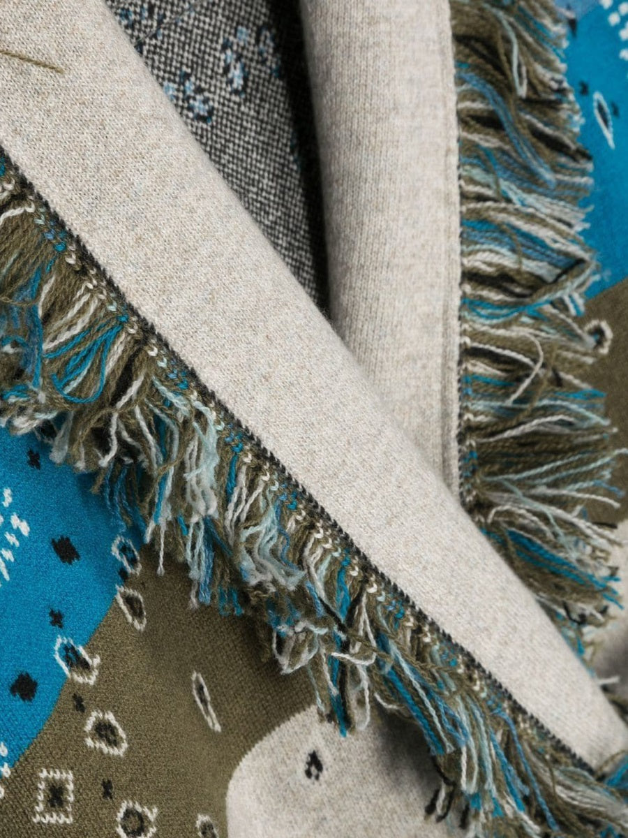 ALANUI Mini Striped Bandana Jacquard Cardigan for Girls