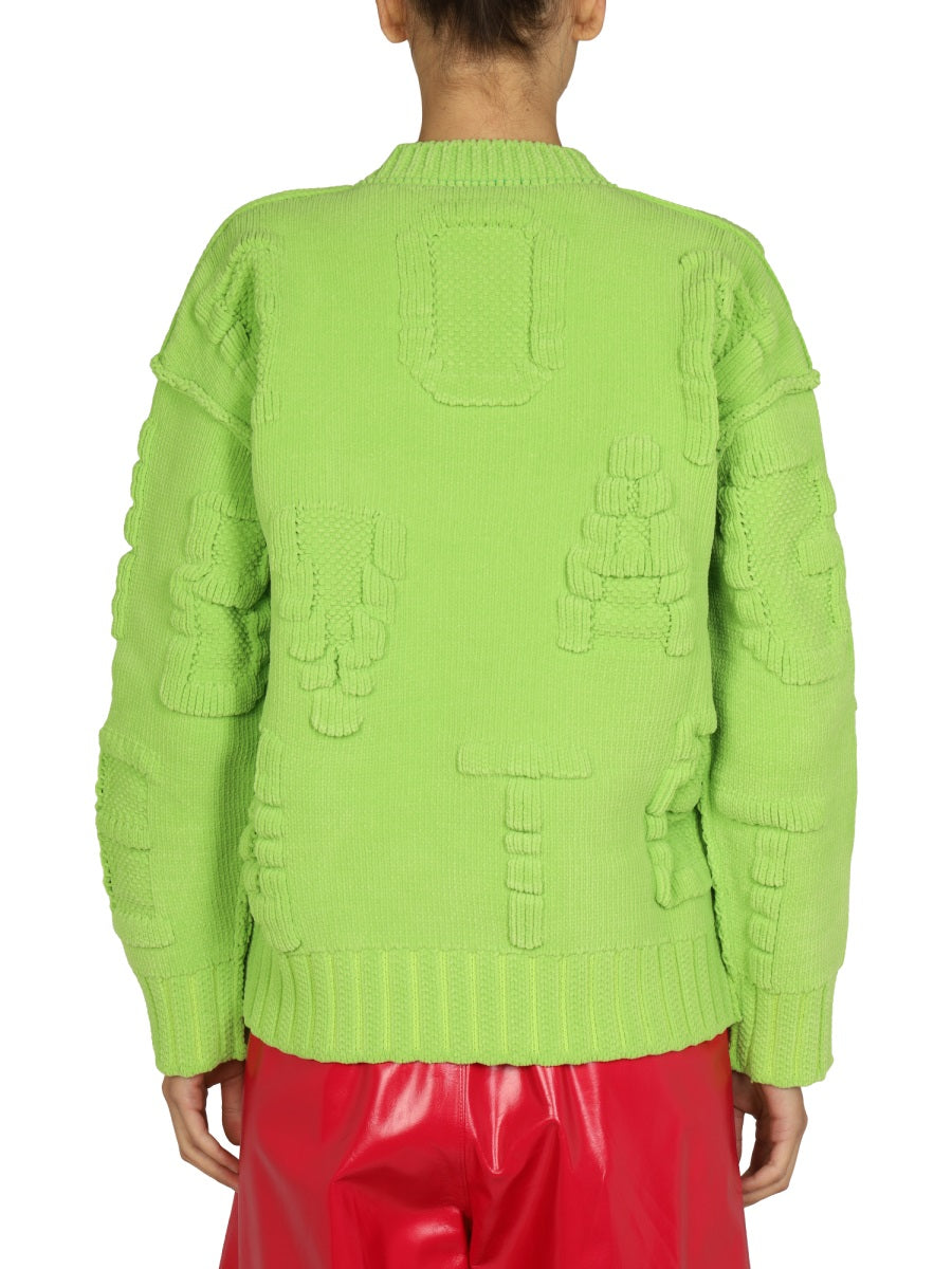 BOTTEGA VENETA Chenille Sweater with Allover Embossed Design for Women