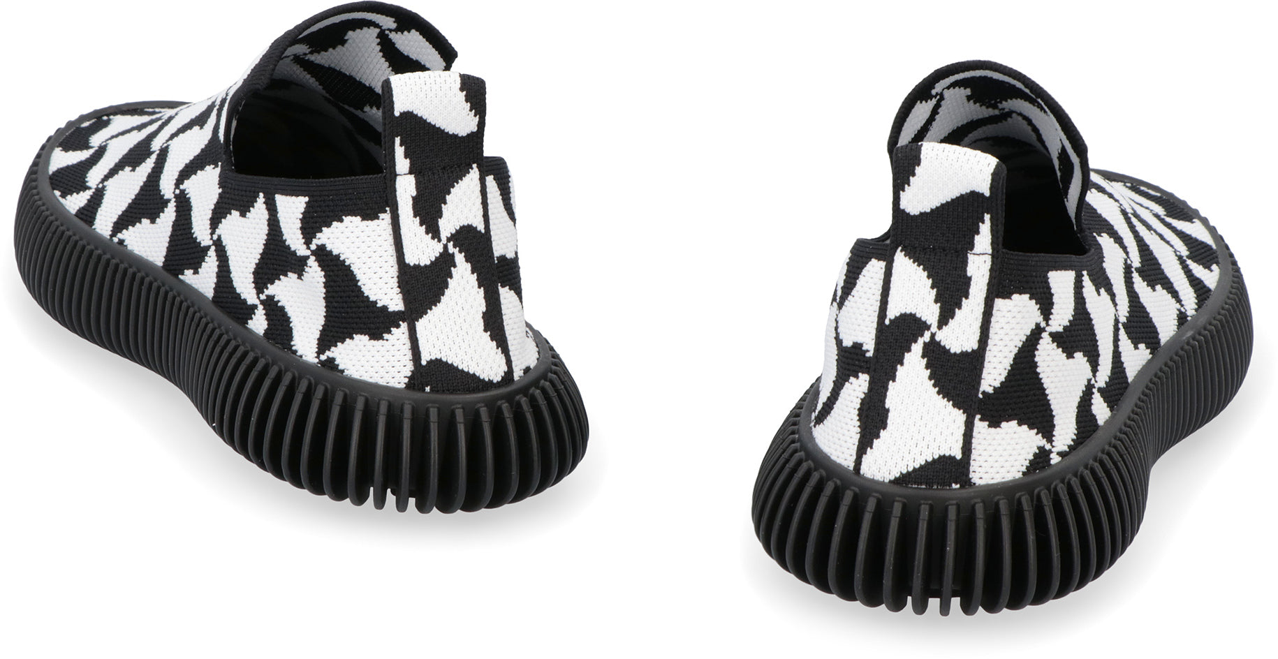 BOTTEGA VENETA Wavy Triangle Knit Slip-On Sneakers for Men