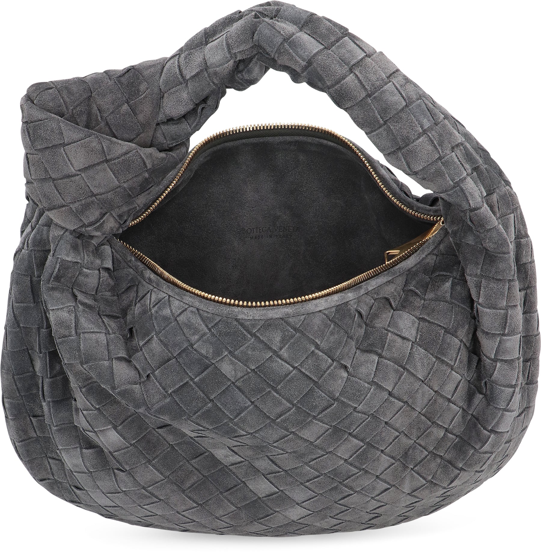 BOTTEGA VENETA Mini Suede Jodie Handbag with Zip Closure - Modern & Minimalist Design