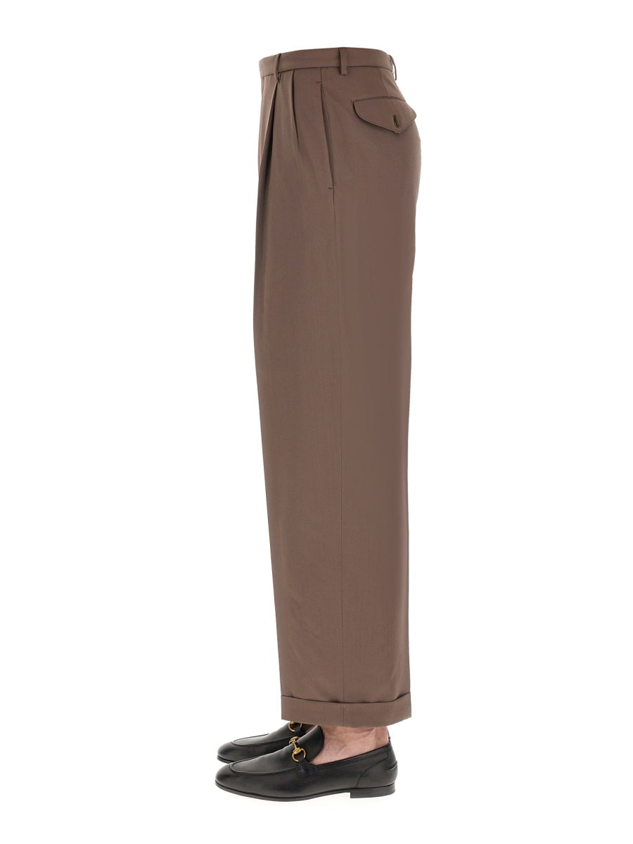 GUCCI Classic Wool Pants with Iconic Label