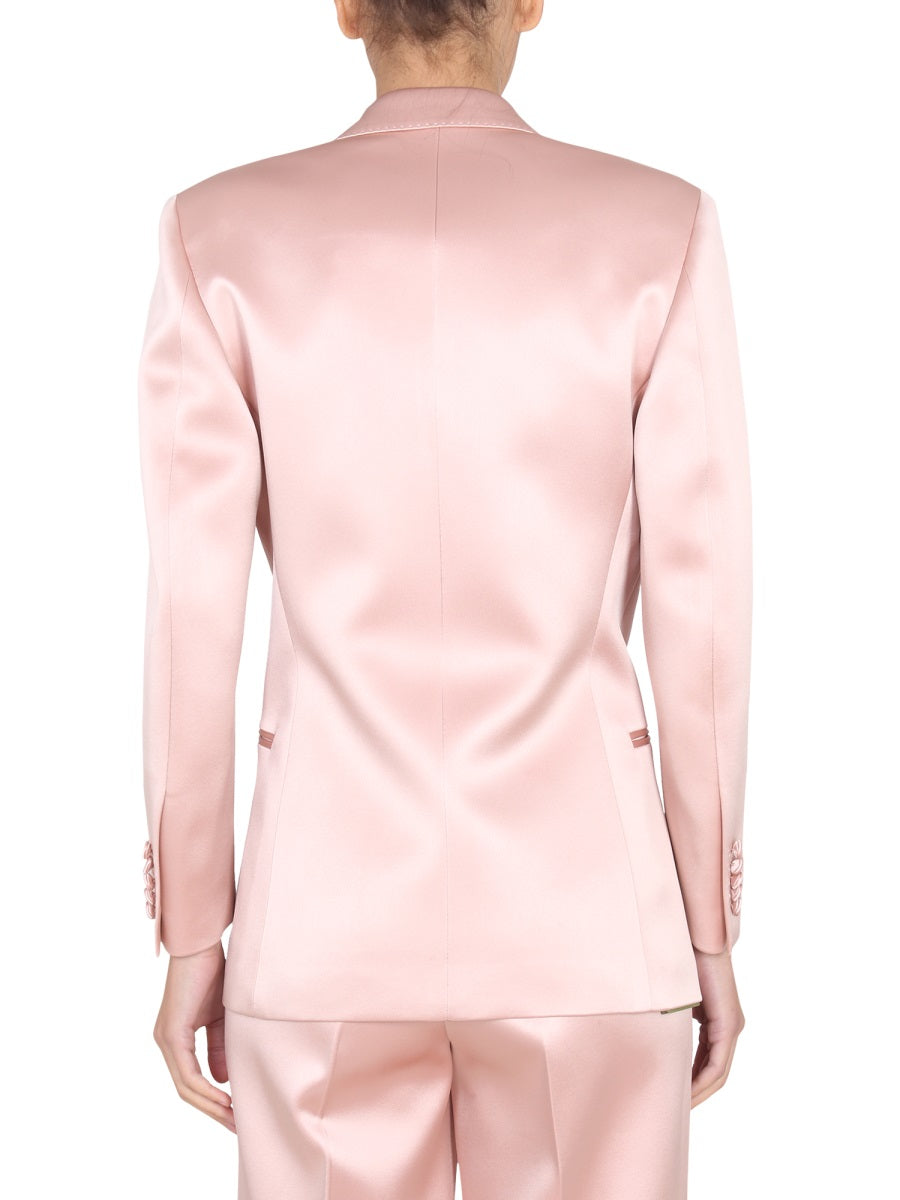 GUCCI Silk Duchesse Button-Up Jacket for Women