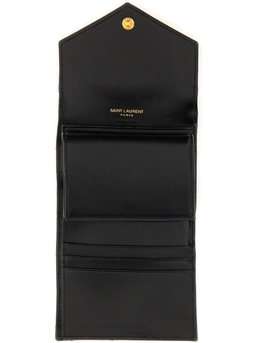 SAINT LAURENT Mini Matelassé Multifunction Wallet