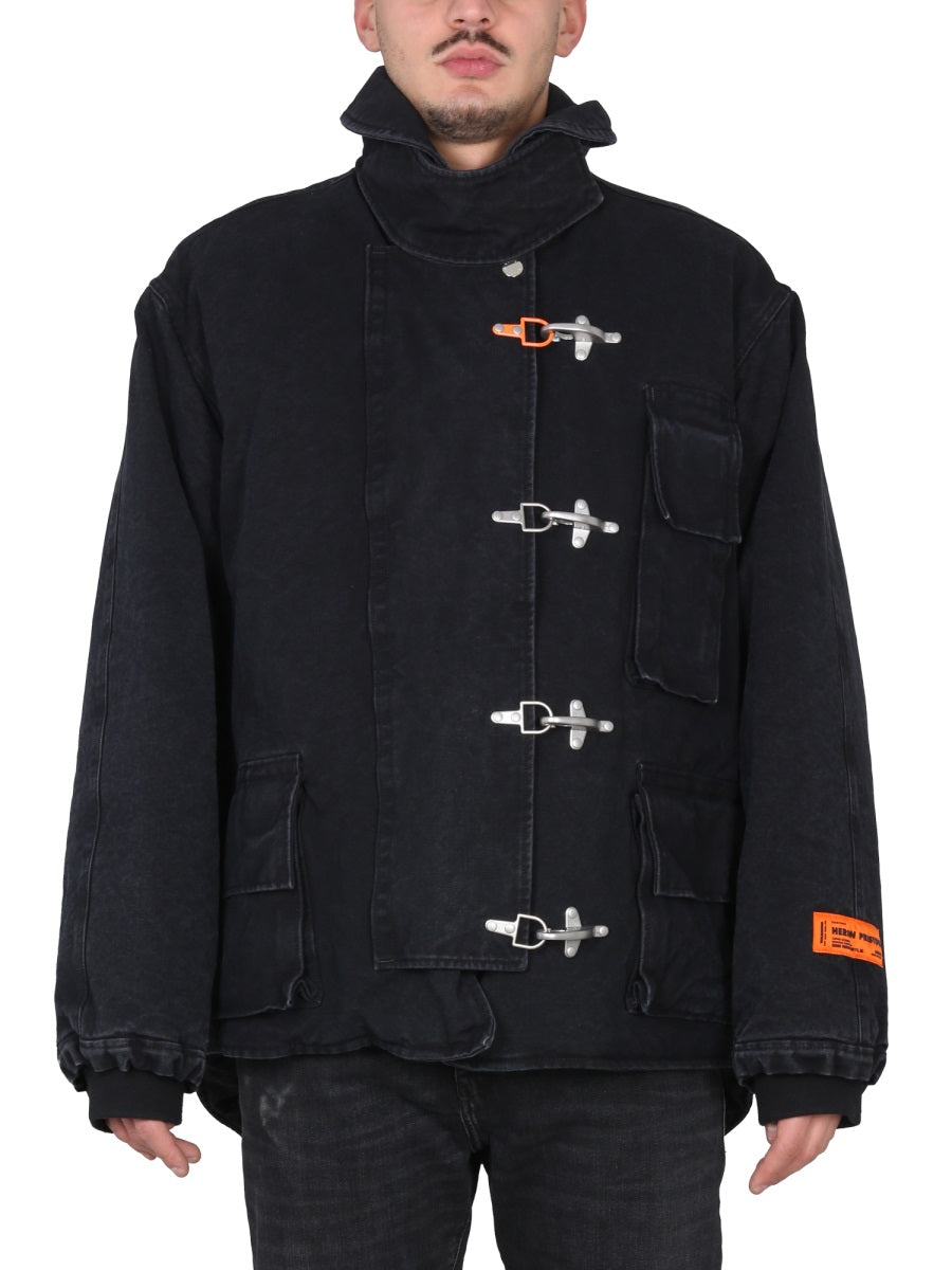 HERON PRESTON High Neck Canvas Jacket for Men