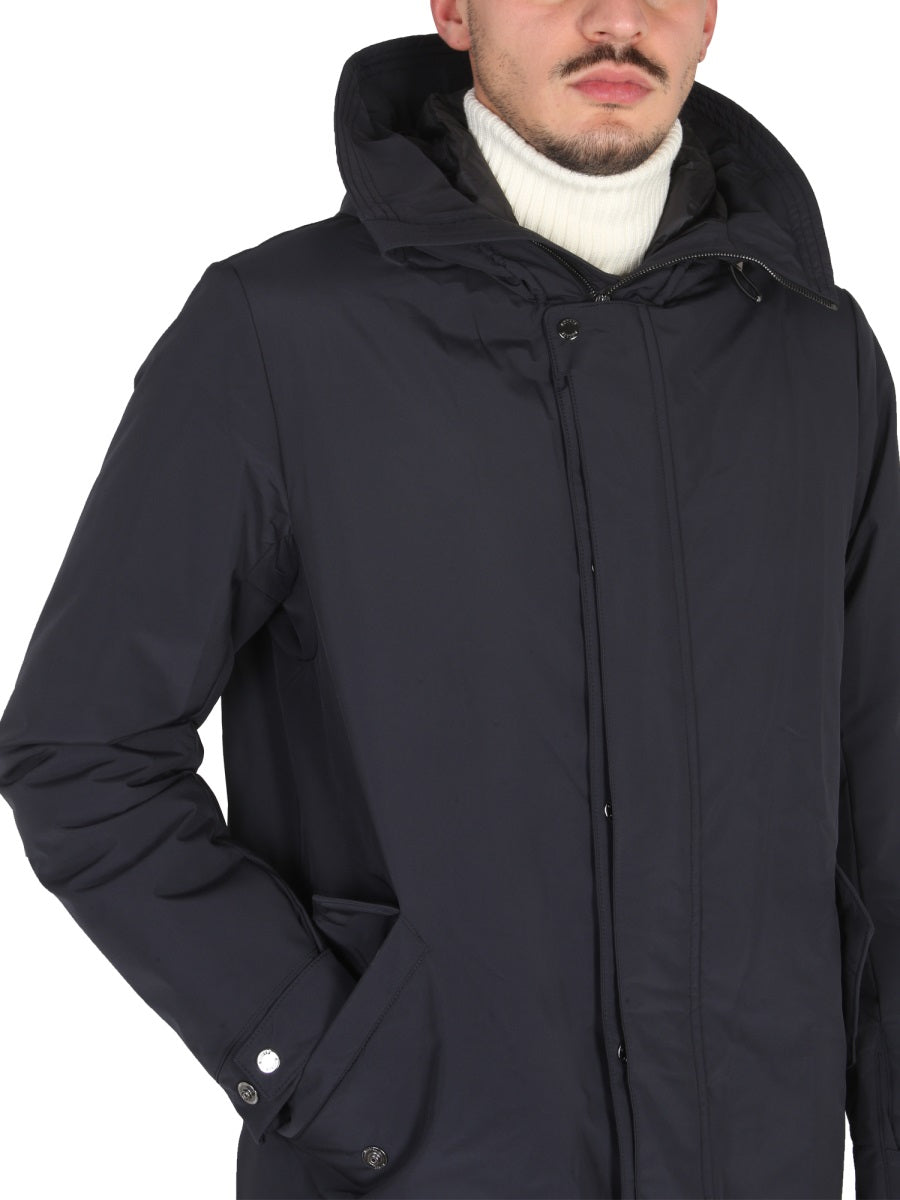MOORER Men's High Neck Hooded Jacket