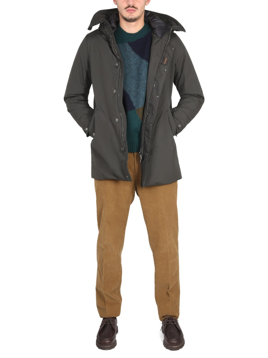 MOORER Men's High Neck Hooded Jacket