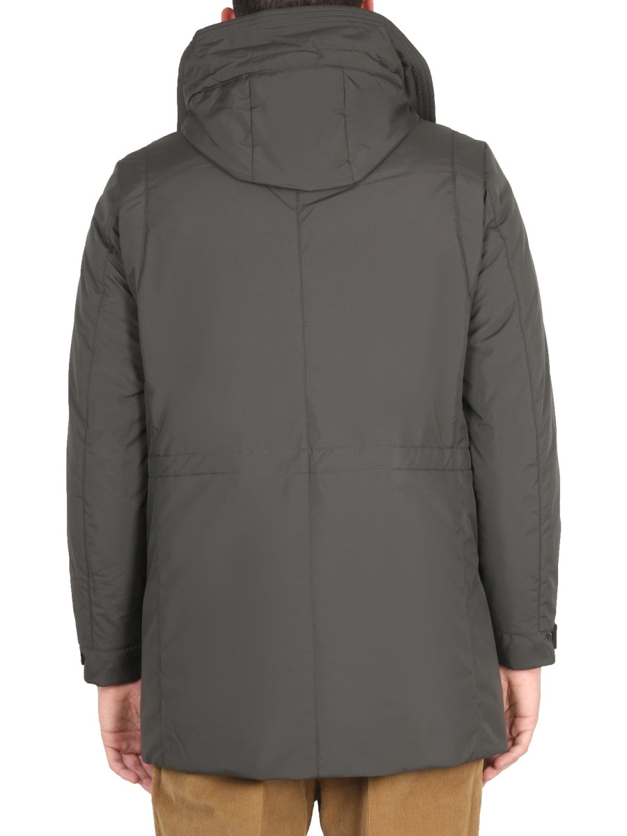MOORER Men's High Neck Hooded Jacket