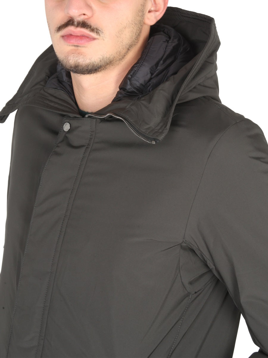 MOORER Men's High Neck Hooded Jacket