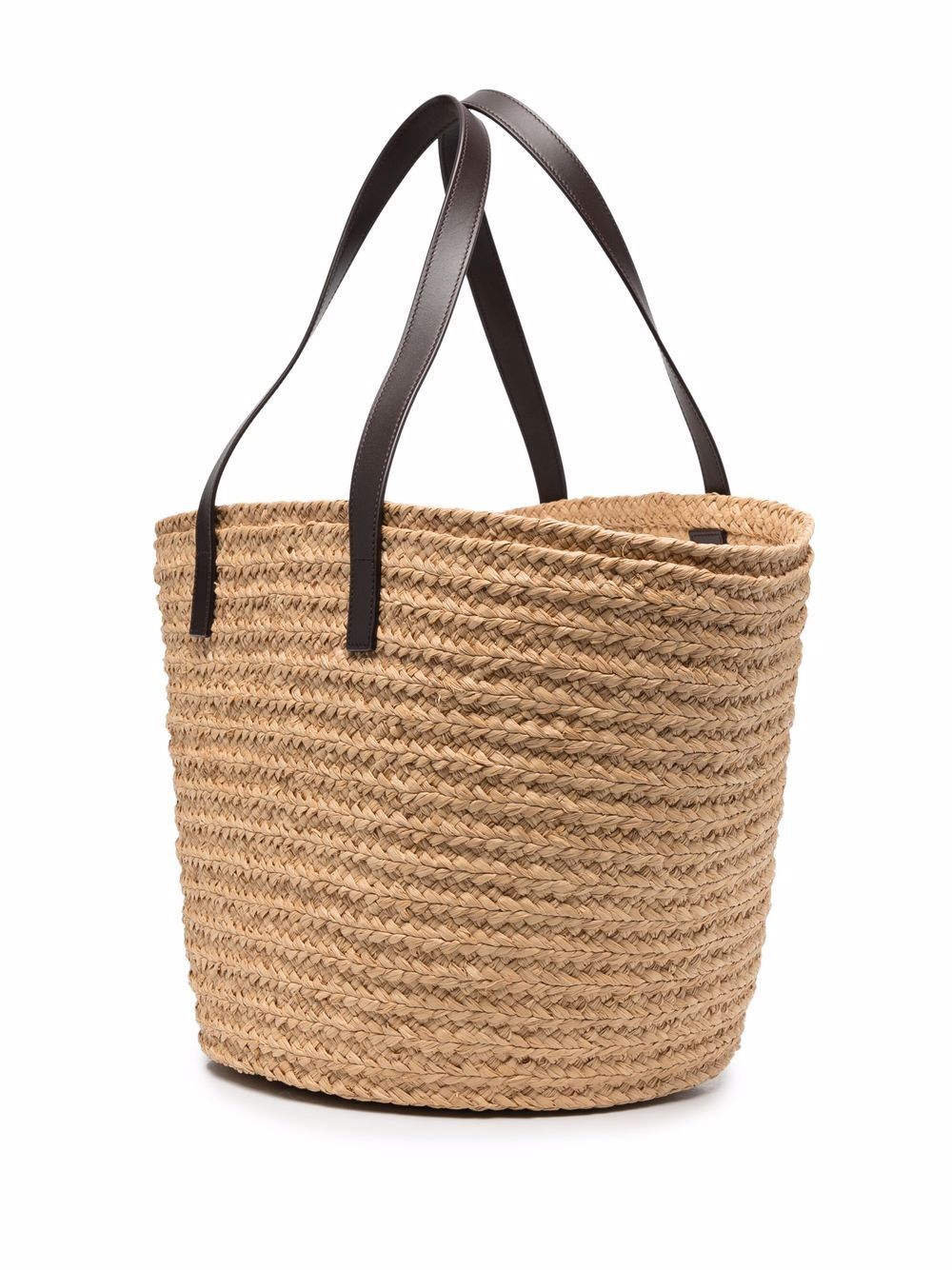 SAINT LAURENT Medium Raffia Tote Handbag