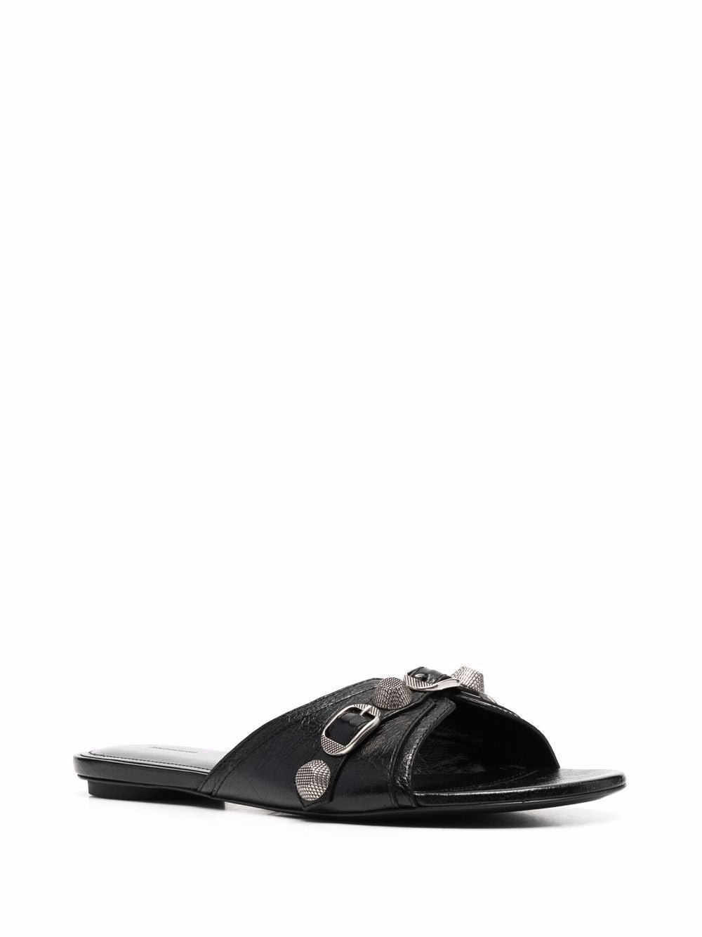BALENCIAGA Stylish Leather Cagole Slippers for Women