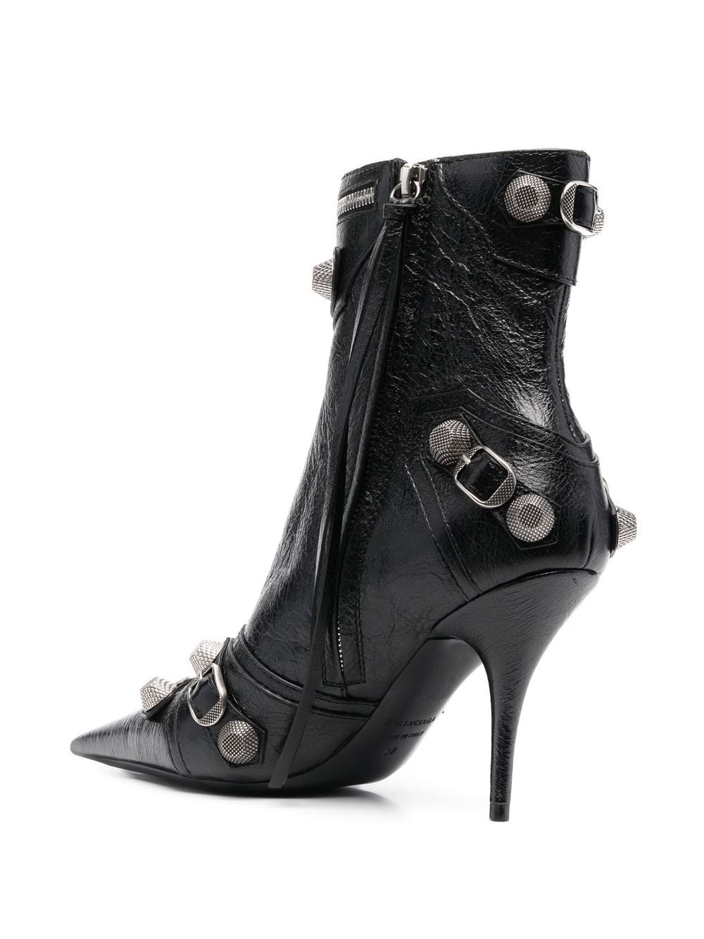 BALENCIAGA Mini Ankle Leather Boots with Stiletto Heel