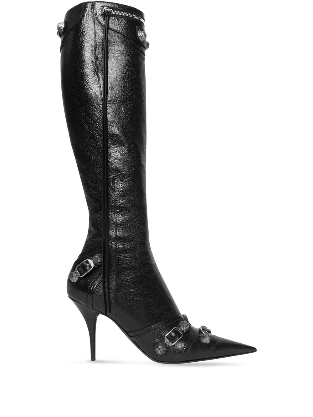 BALENCIAGA High Stiletto Fringe Leather Boots - 90MM