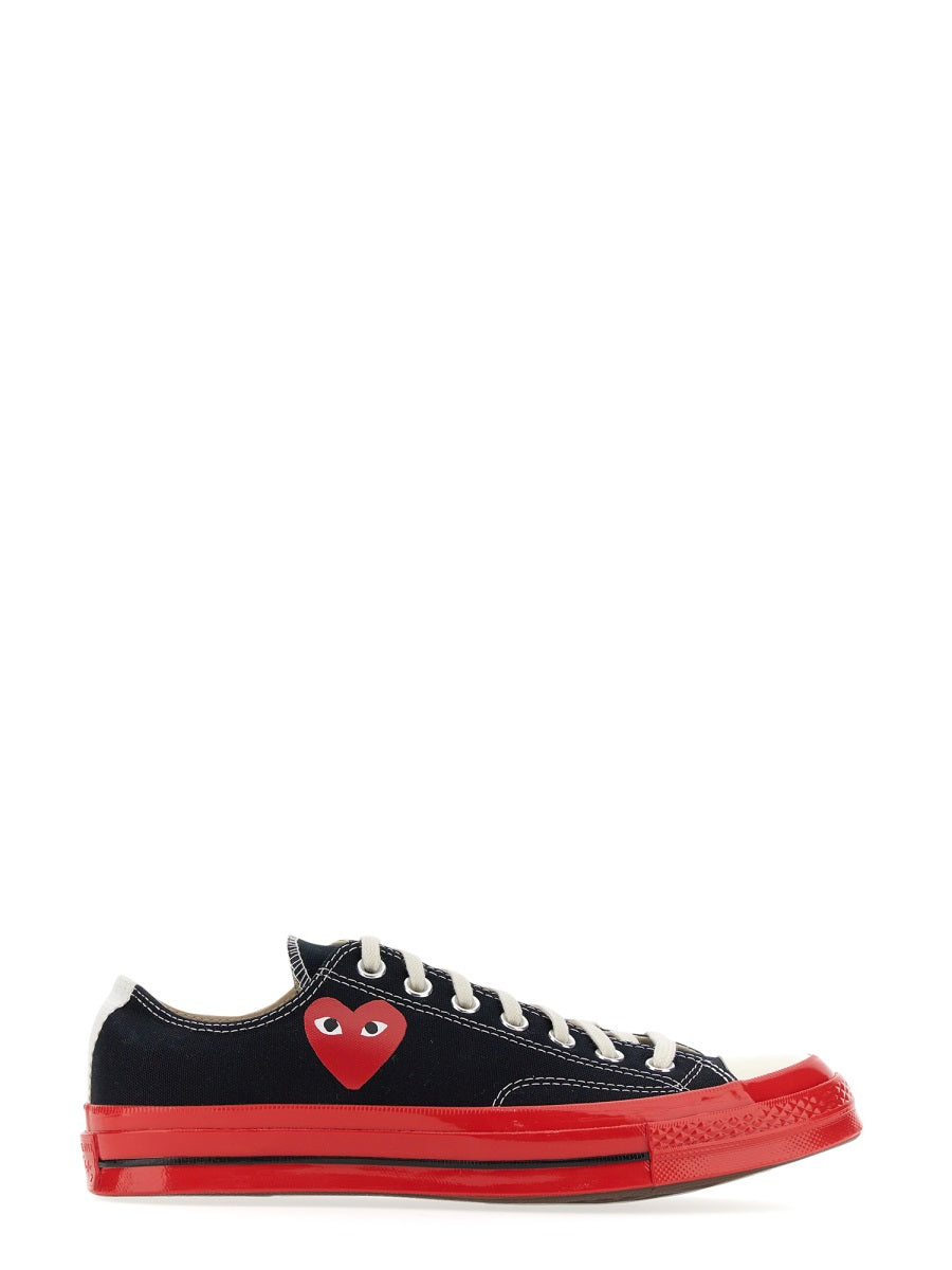 COMME DES GARCONS PLAY CONVERSE Heart Print Flat Sneakers - 2.5 CM Sole