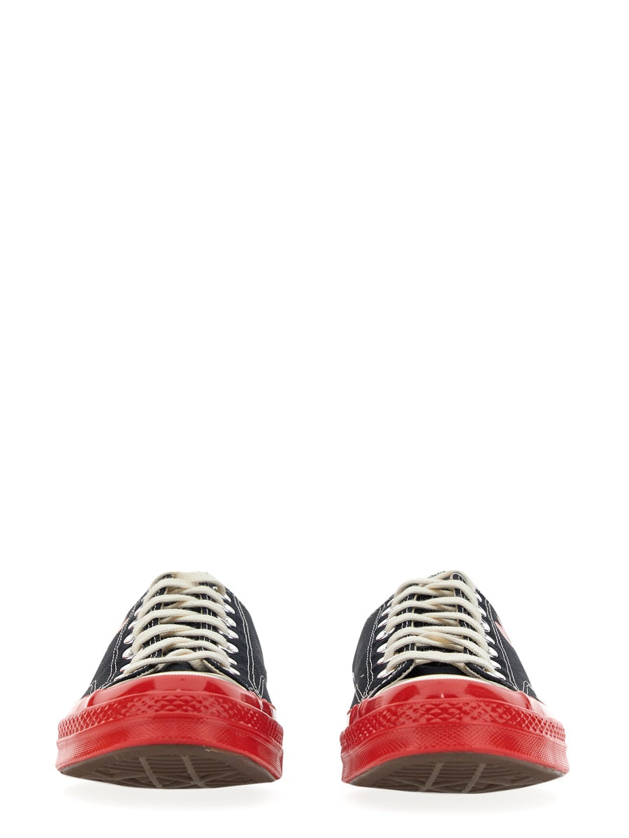 COMME DES GARCONS PLAY CONVERSE Heart Print Flat Sneakers - 2.5 CM Sole