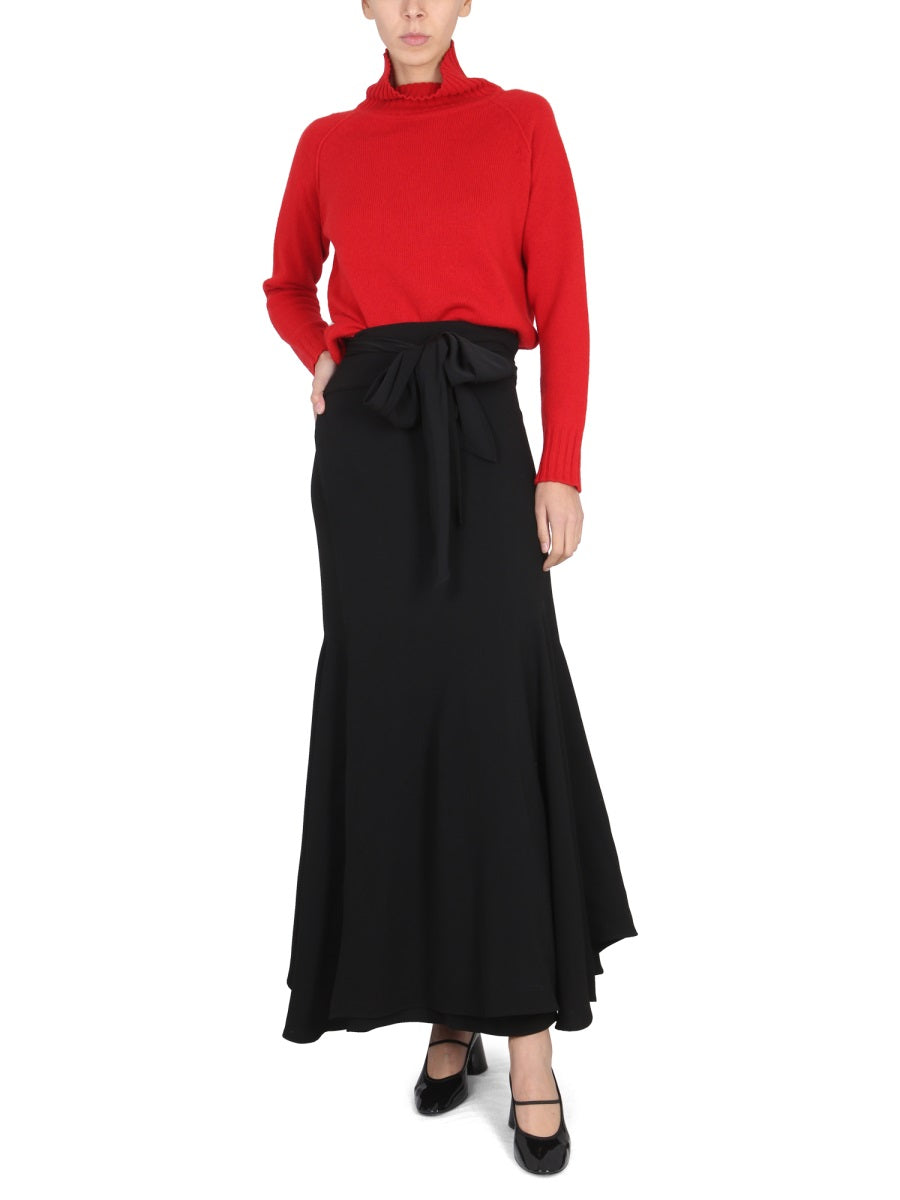 STEFANO MORTARI High Waist Skirt with Bow