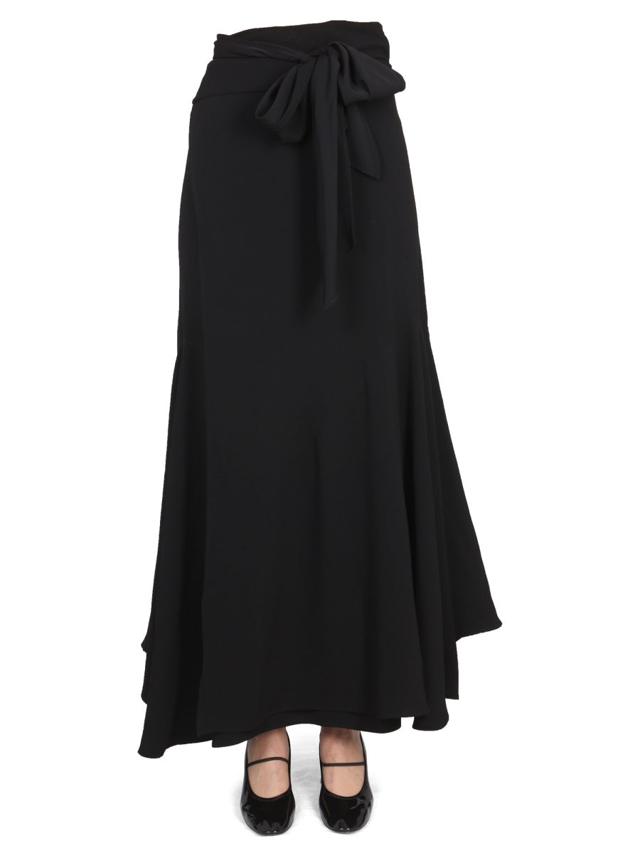 STEFANO MORTARI High Waist Skirt with Bow