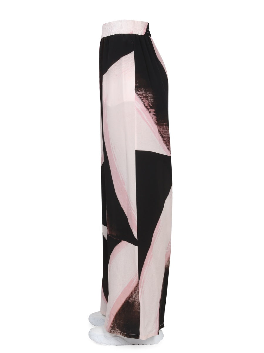 ALEXANDER McQUEEN High Waist Brushstroke Graphic Trousers