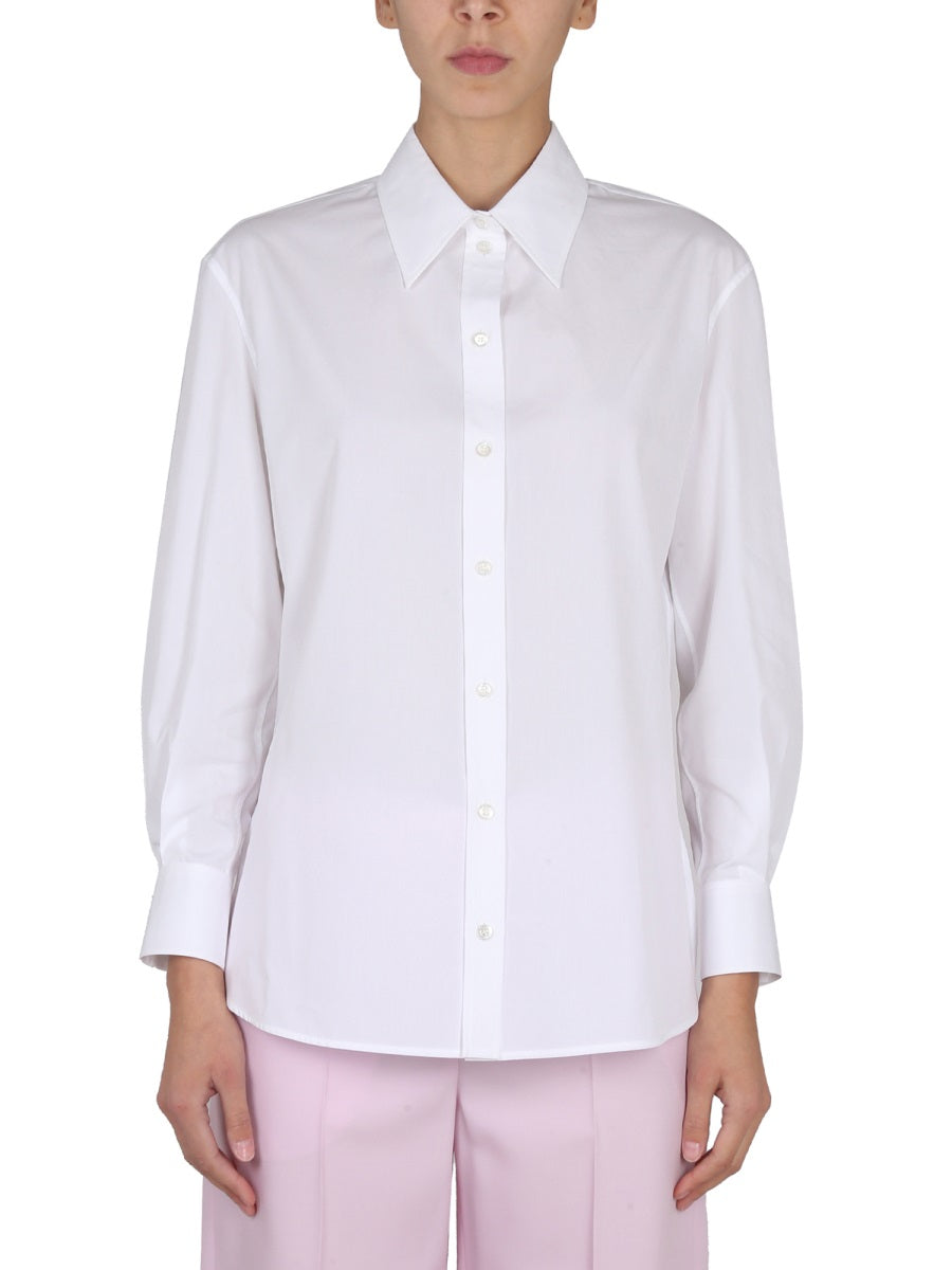 ALEXANDER McQUEEN Classic Poplin Shirt with Pointed Collar