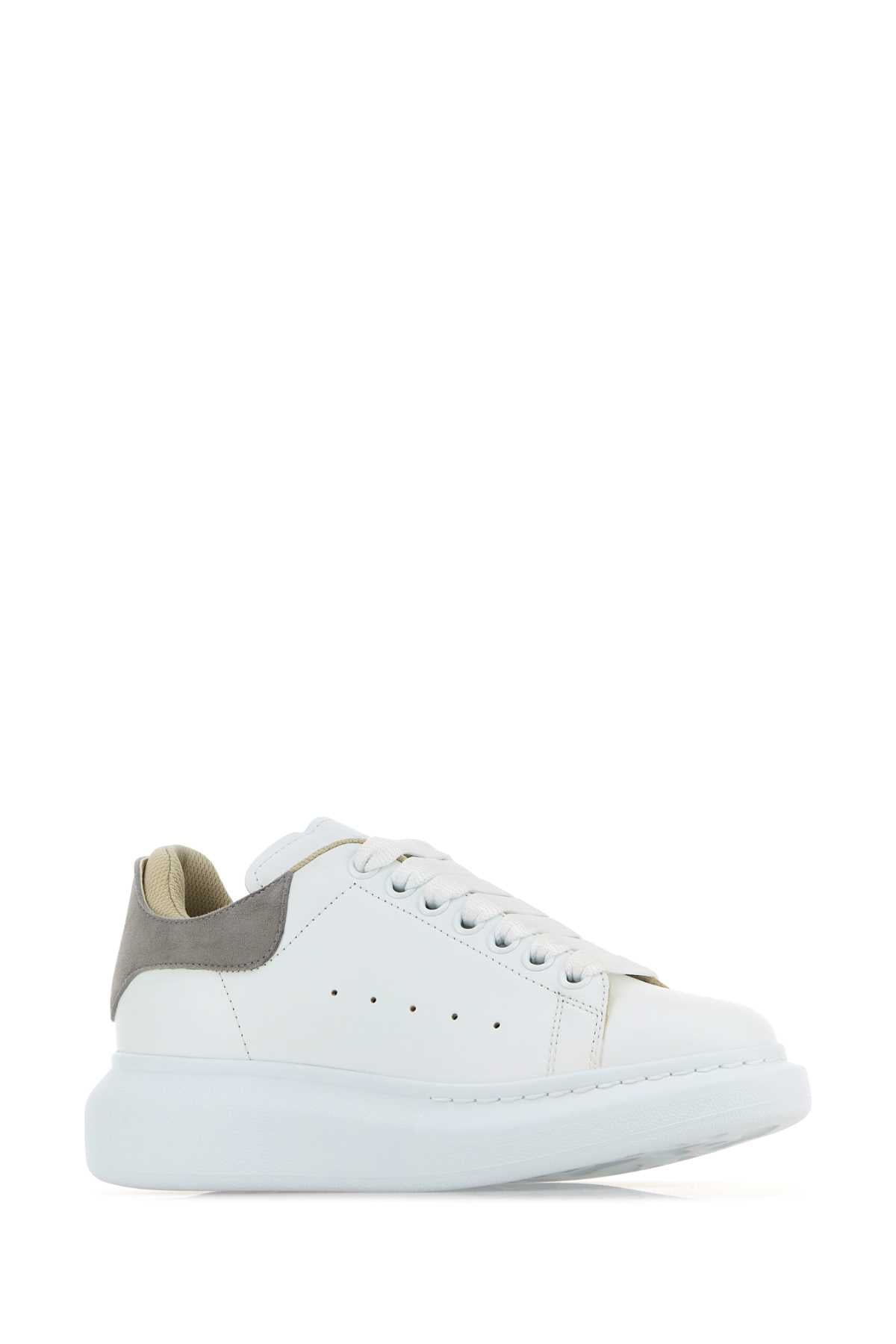 ALEXANDER MCQUEEN Oversized Leather Lace-Up Sneakers for Women - SS25 Edition