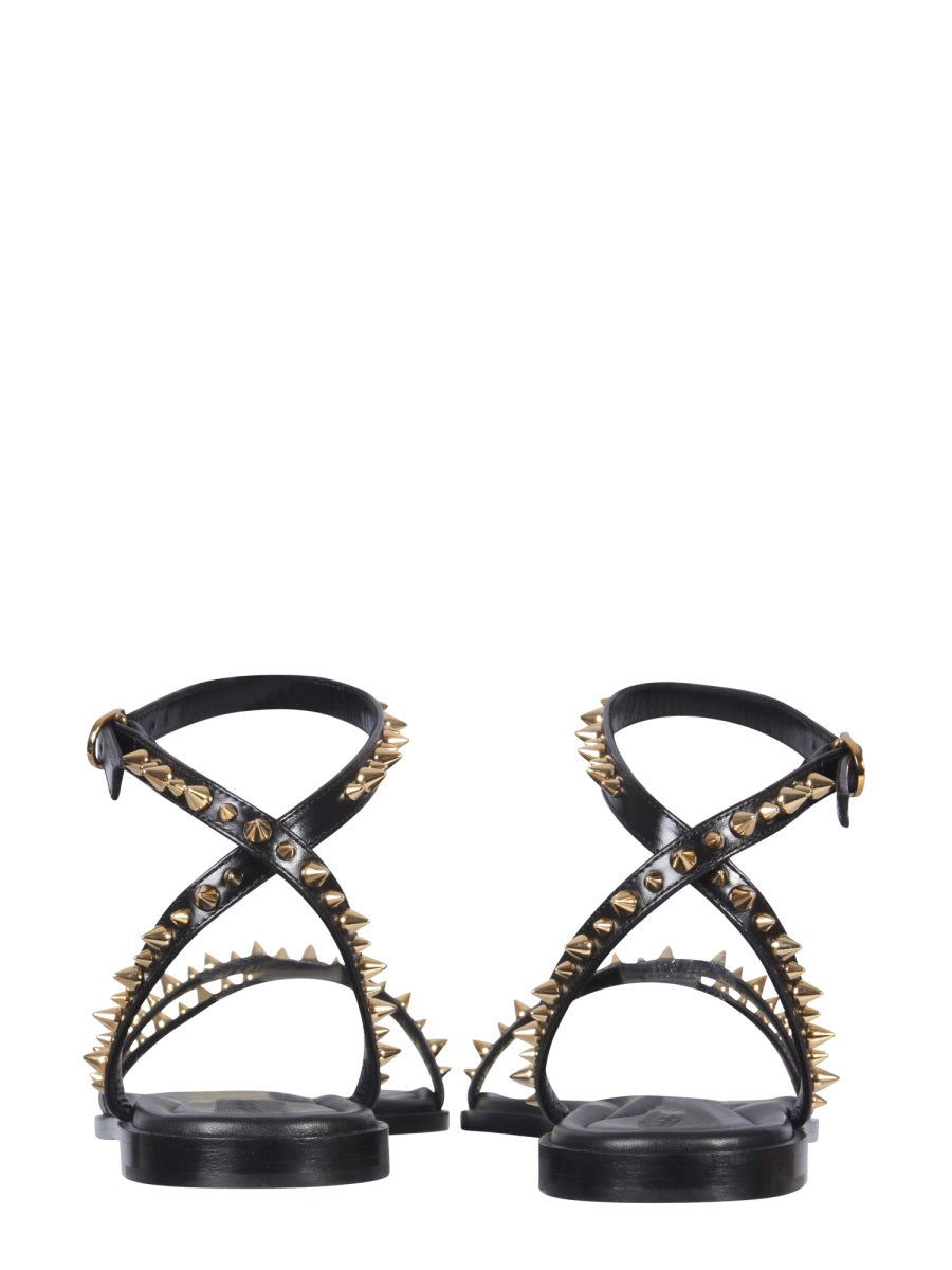 ALEXANDER MCQUEEN Studded Sandals with Leather Sole