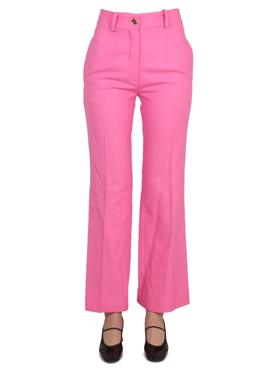 PATOU Women’s Bell Bottoms with Button and Zipper Closure